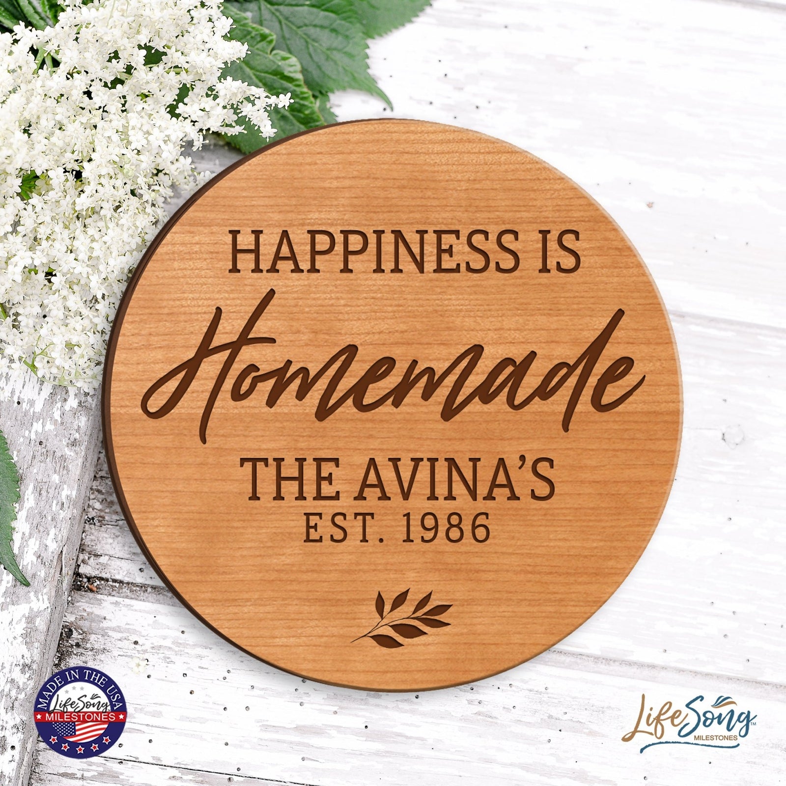 Personalized Family Established Lazy Susan Home Décor - LifeSong Milestones