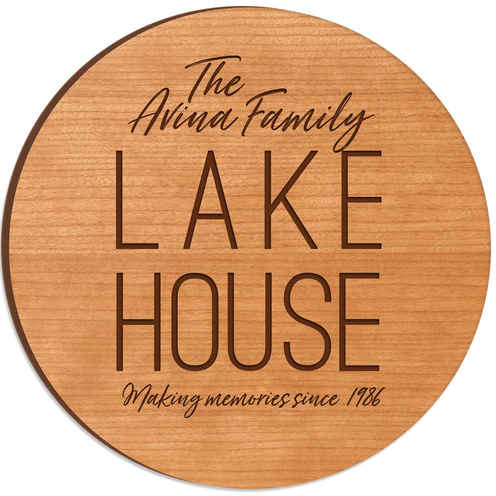 Personalized Family Lake House Lazy Susan - LifeSong Milestones