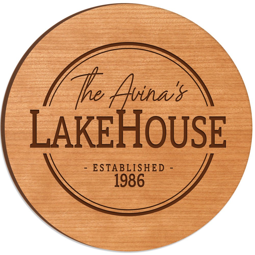Personalized Family Lake House Lazy Susan - LifeSong Milestones