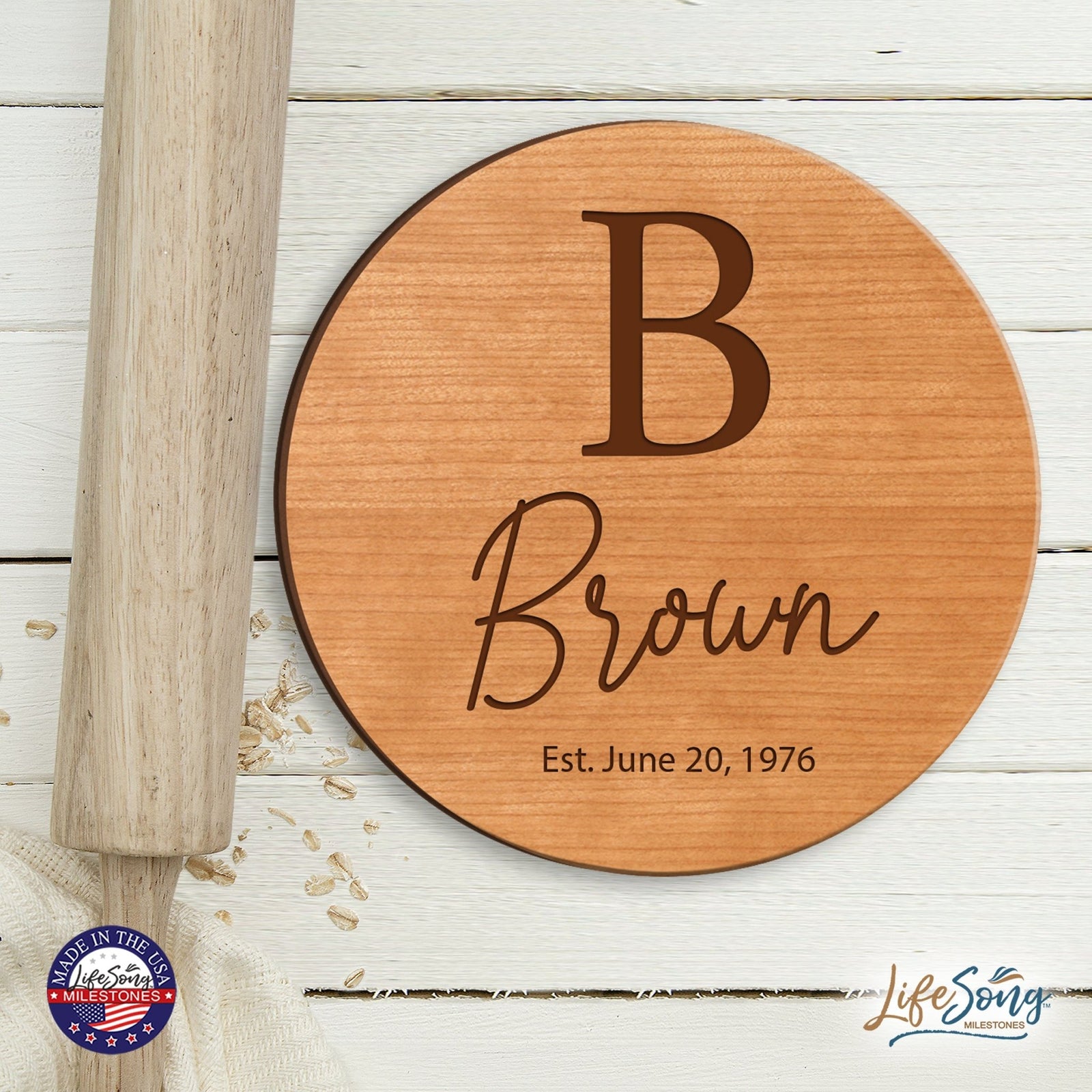 personalized Family Monogram Lazy Susan For Family - LifeSong Milestones