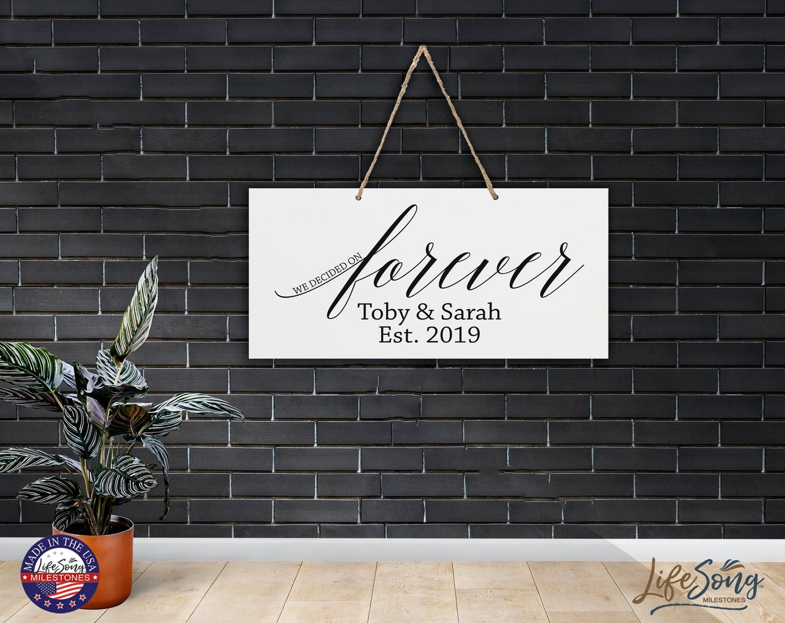 Personalized Family Name Sign For New Home - Forever - LifeSong Milestones
