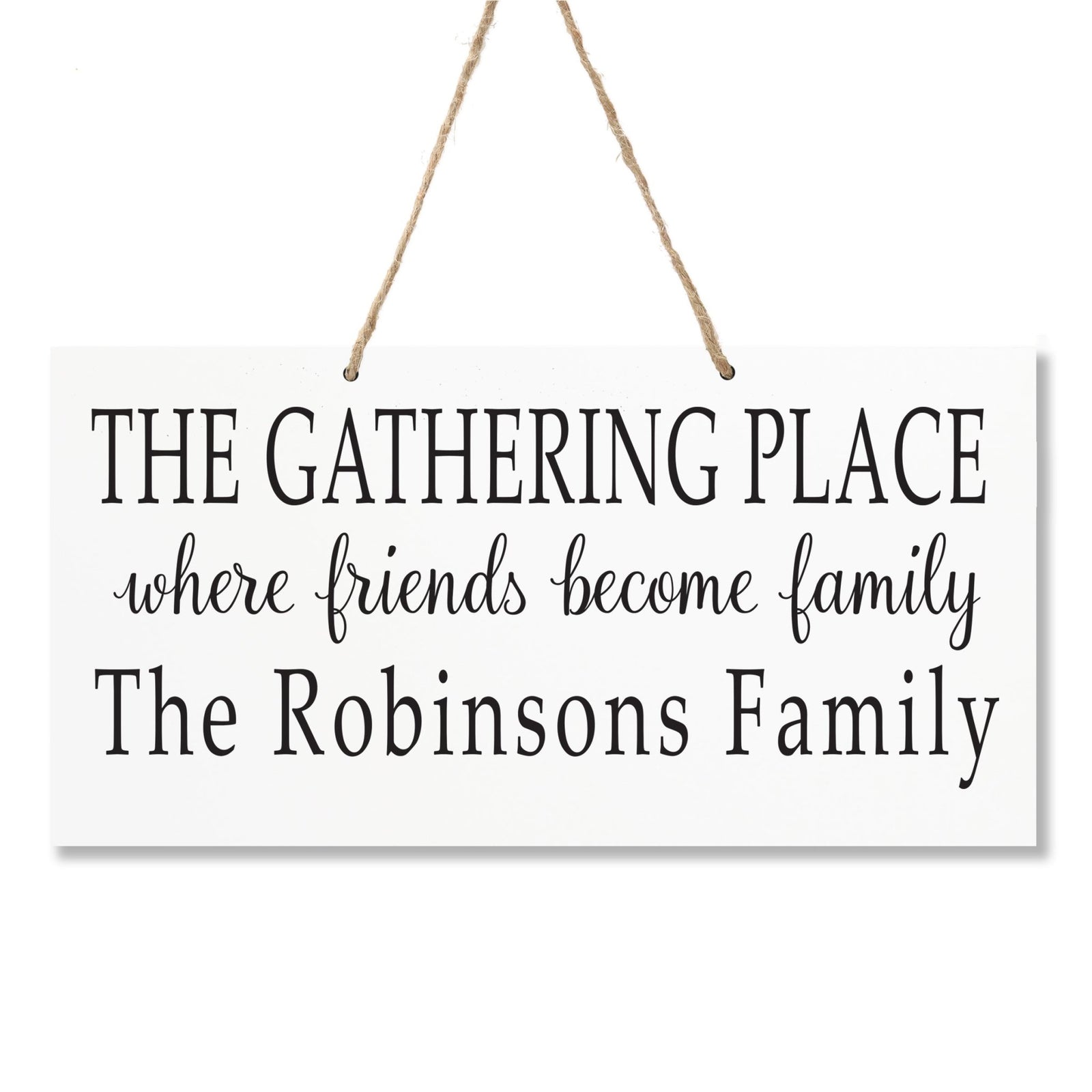 Personalized Family Name Sign For New Home - Gathering Place - LifeSong Milestones