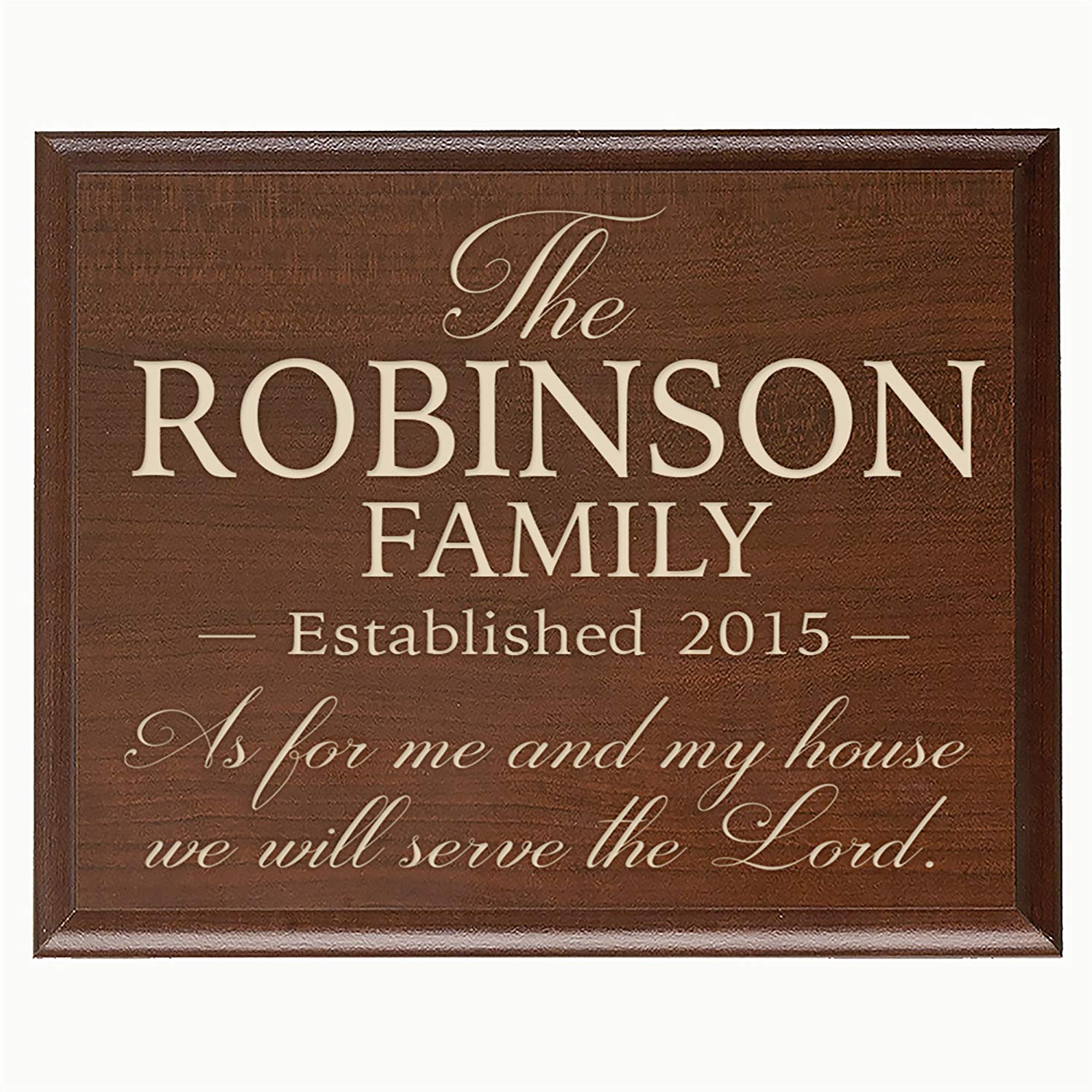 Personalized Family Wall Décor Plaque - As For Me And My House - LifeSong Milestones