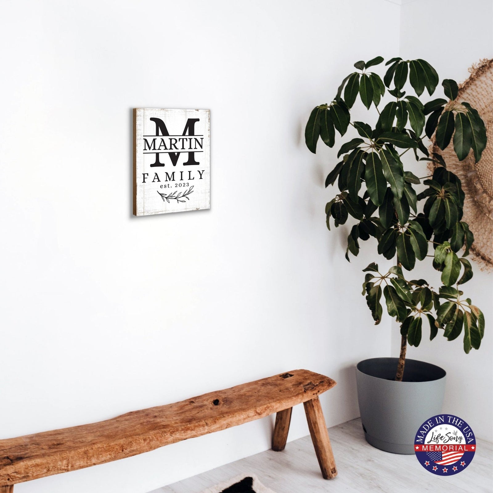 Personalized Family Wall Hanging Plaque for Home Décor - Martin Family - LifeSong Milestones