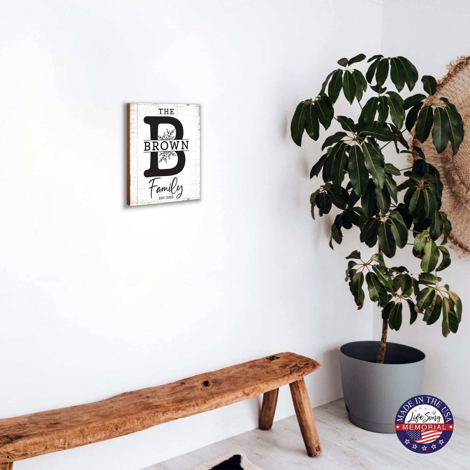 Personalized Family Wall Hanging Plaque for Home Décor - The Brown Family - LifeSong Milestones