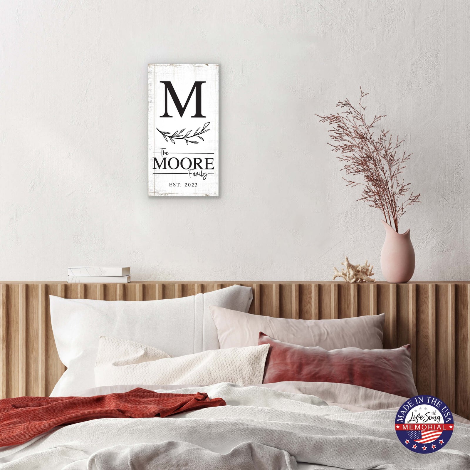 Personalized Family Wall Plaque for Custom Home Décor - Moore Family - LifeSong Milestones