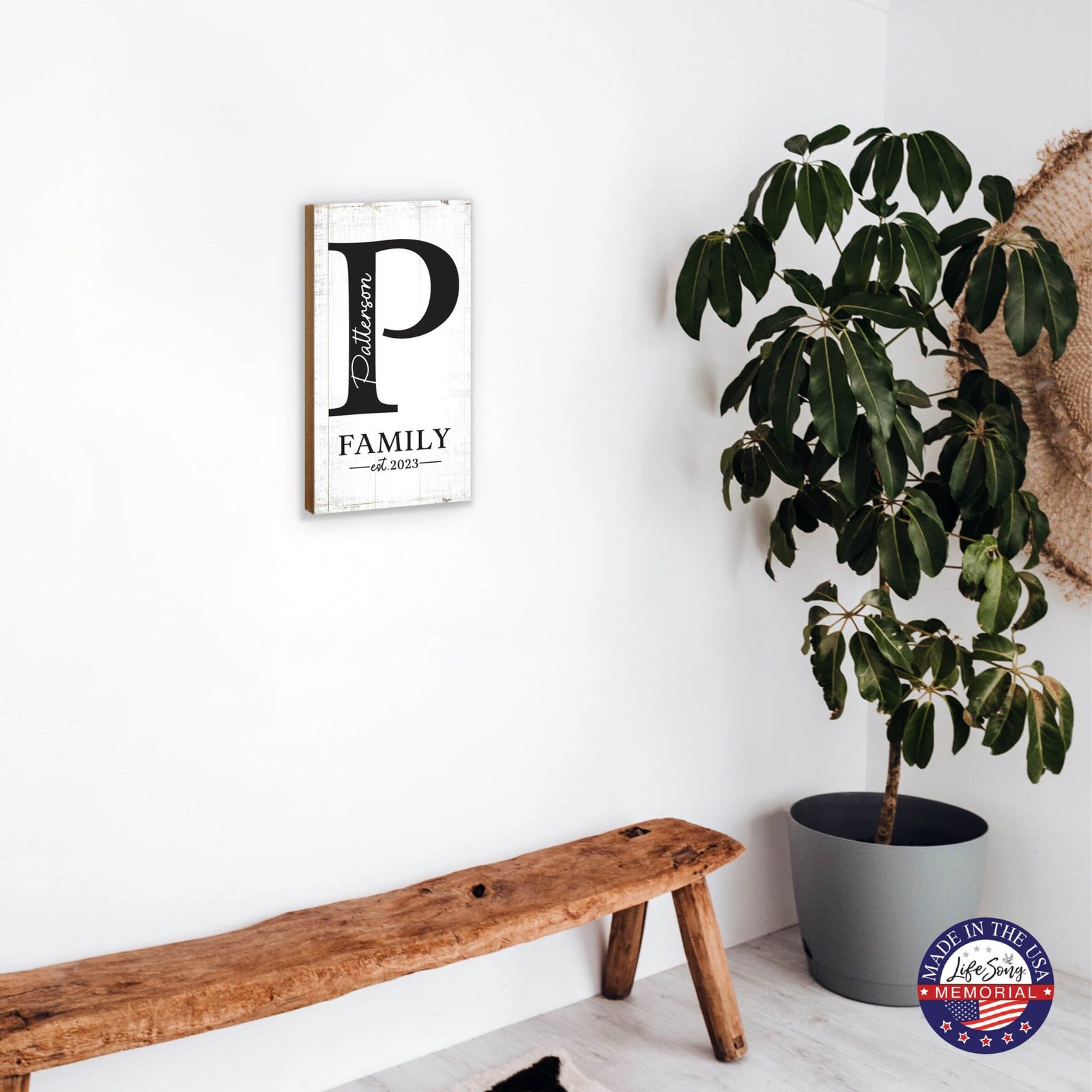Personalized Family Wall Plaque for Custom Home Décor - Patterson Family - LifeSong Milestones