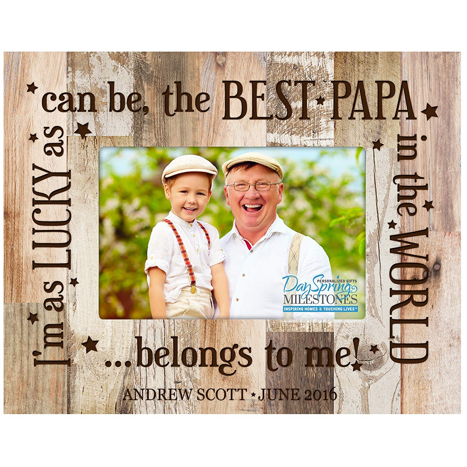 Personalized Father Birthday Photo Frame Gift - Best Papa - LifeSong Milestones