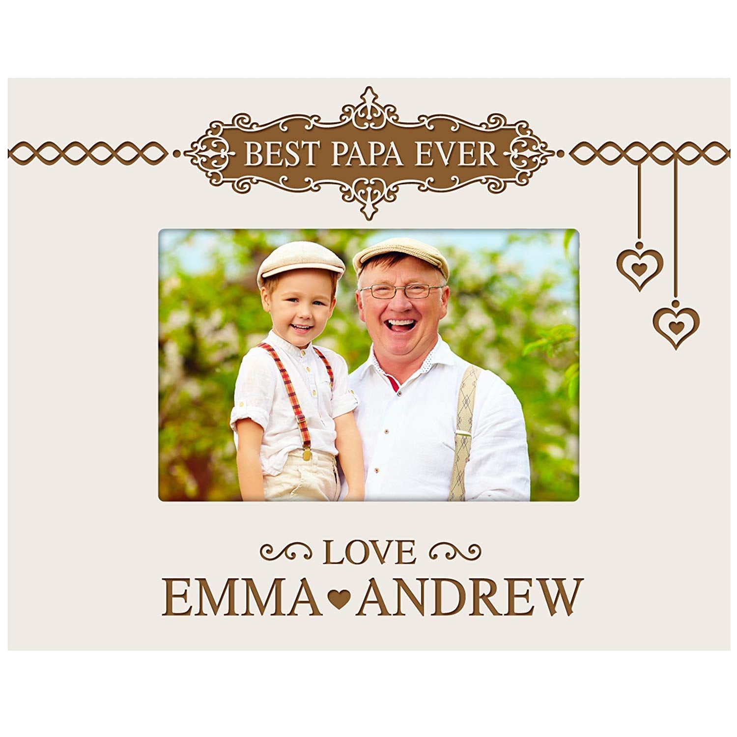 Personalized Father Birthday Photo Frame Gift - Best Papa Ever - LifeSong Milestones