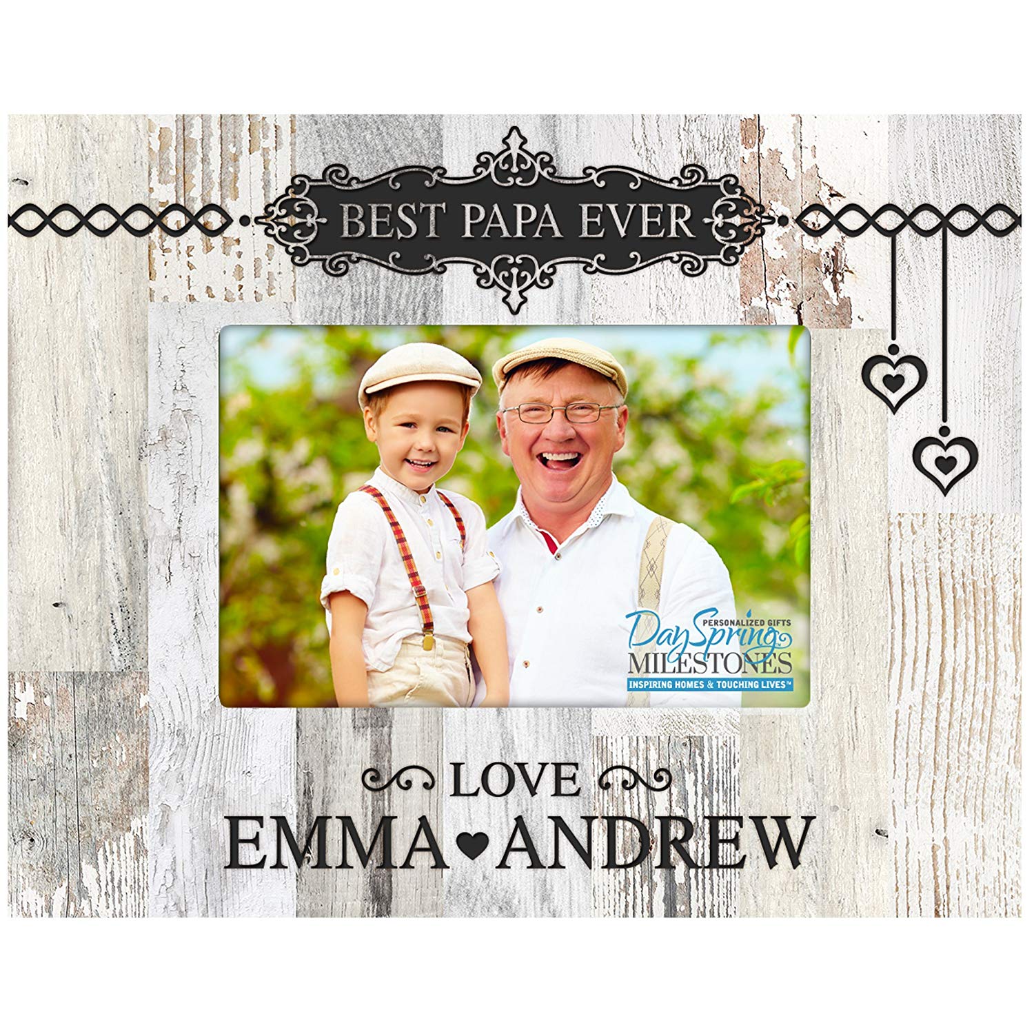 Personalized Father Birthday Photo Frame Gift - Best Papa Ever - LifeSong Milestones