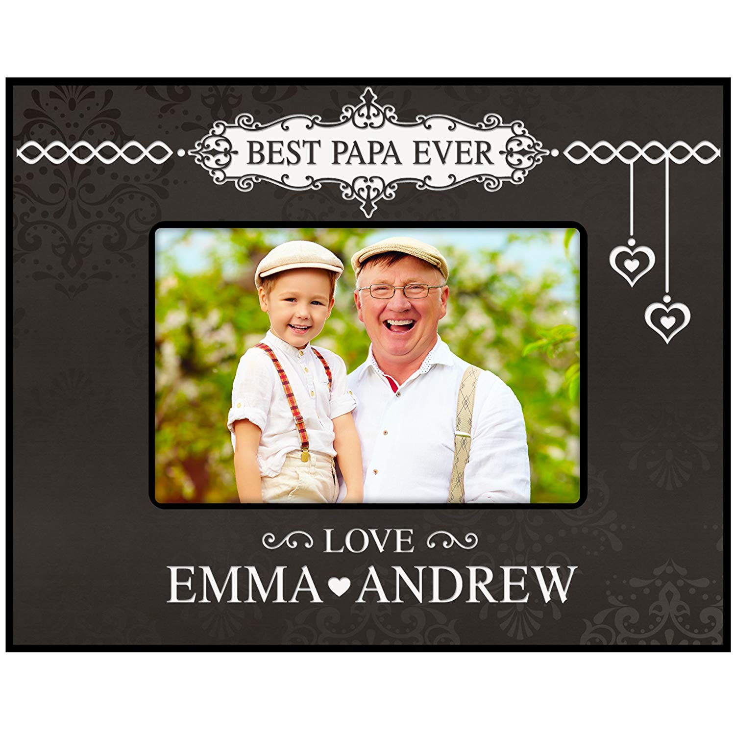 Personalized Father Birthday Photo Frame Gift - Best Papa Ever - LifeSong Milestones
