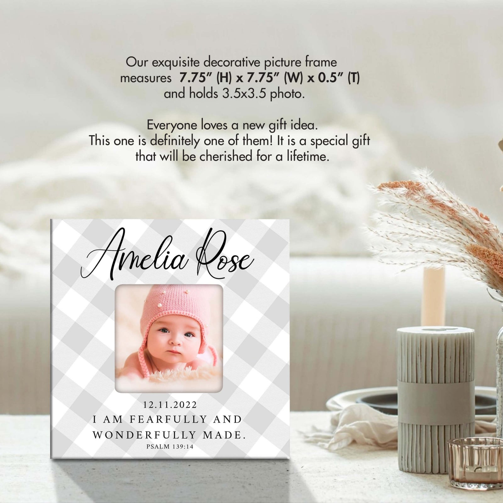 Personalized Fearfully and Wonderfully Made Picture Frame - LifeSong Milestones