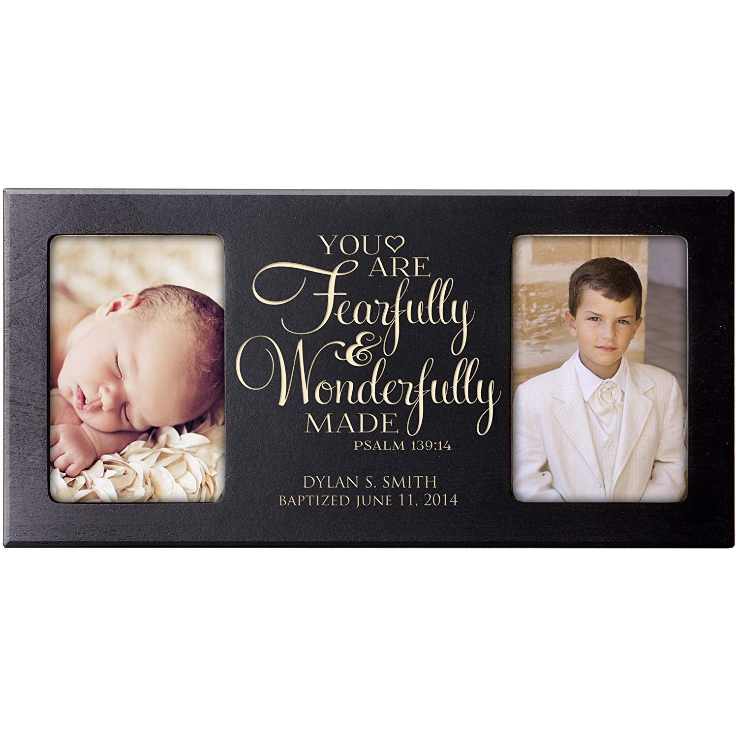 Personalized First Communion Photo Frame "Fearfully & Wonderfully" - LifeSong Milestones