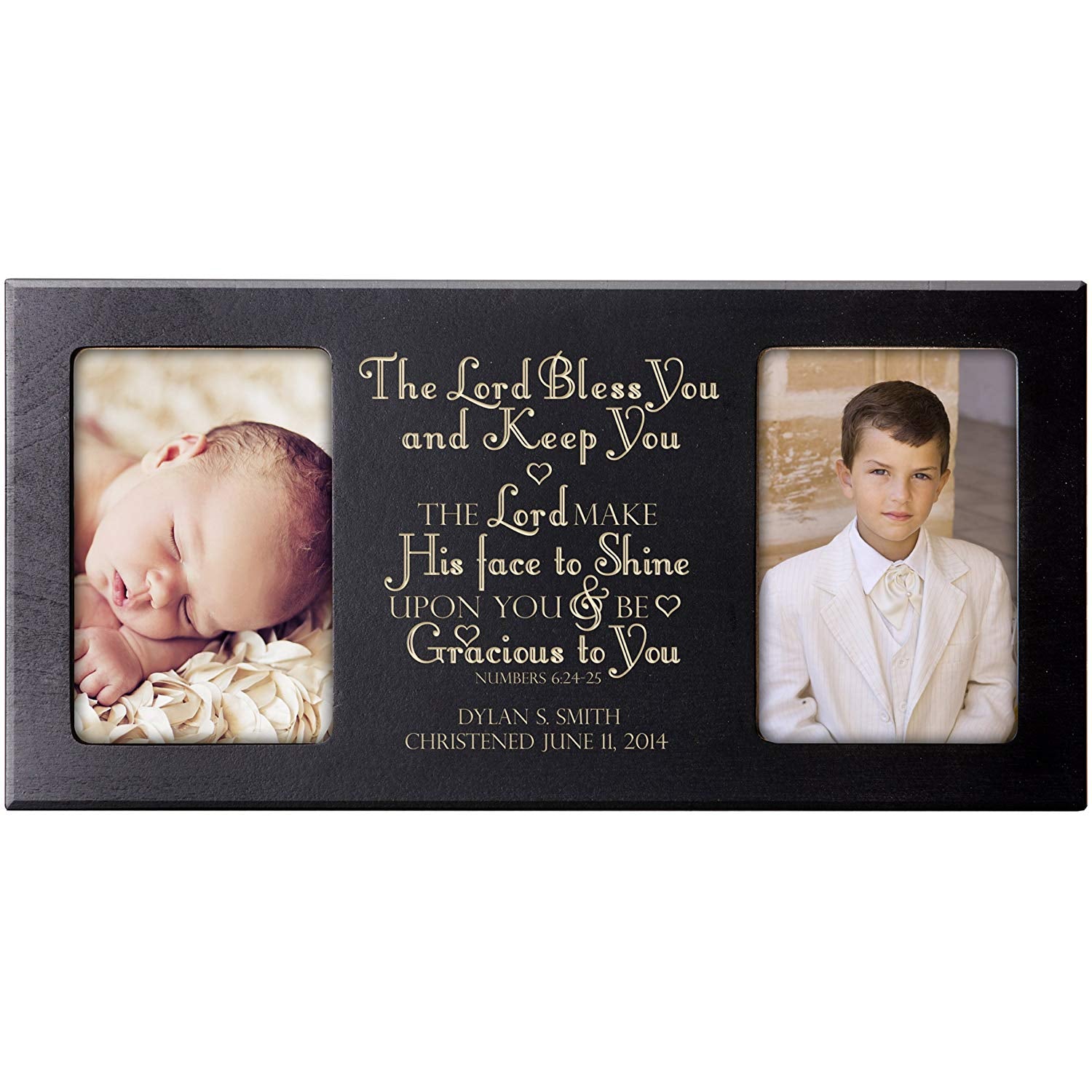 Personalized First Communion Photo Frame Gift "The Lord Bless You" - LifeSong Milestones