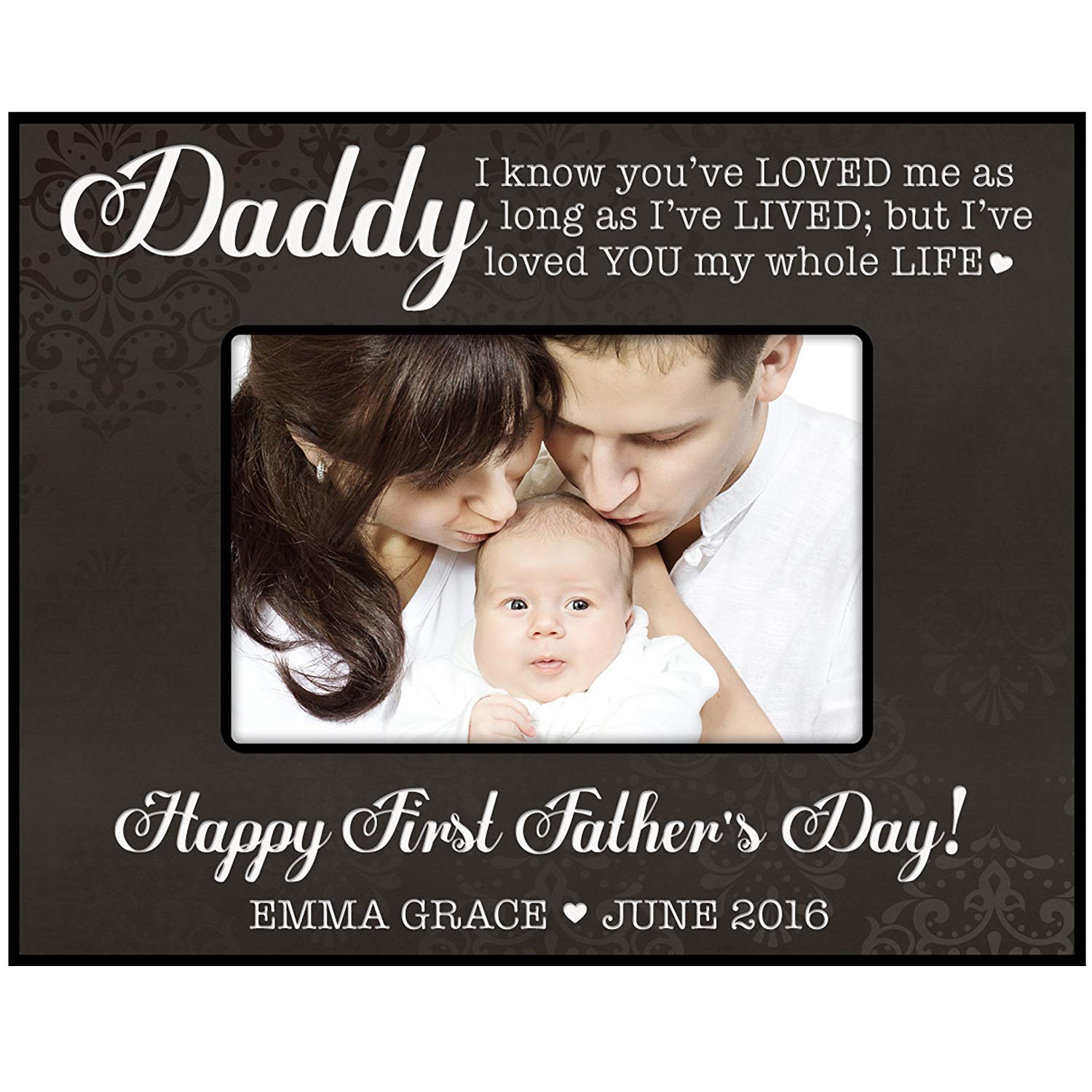 Personalized First Father's Day Photo Frame Gift - You Love Me - LifeSong Milestones