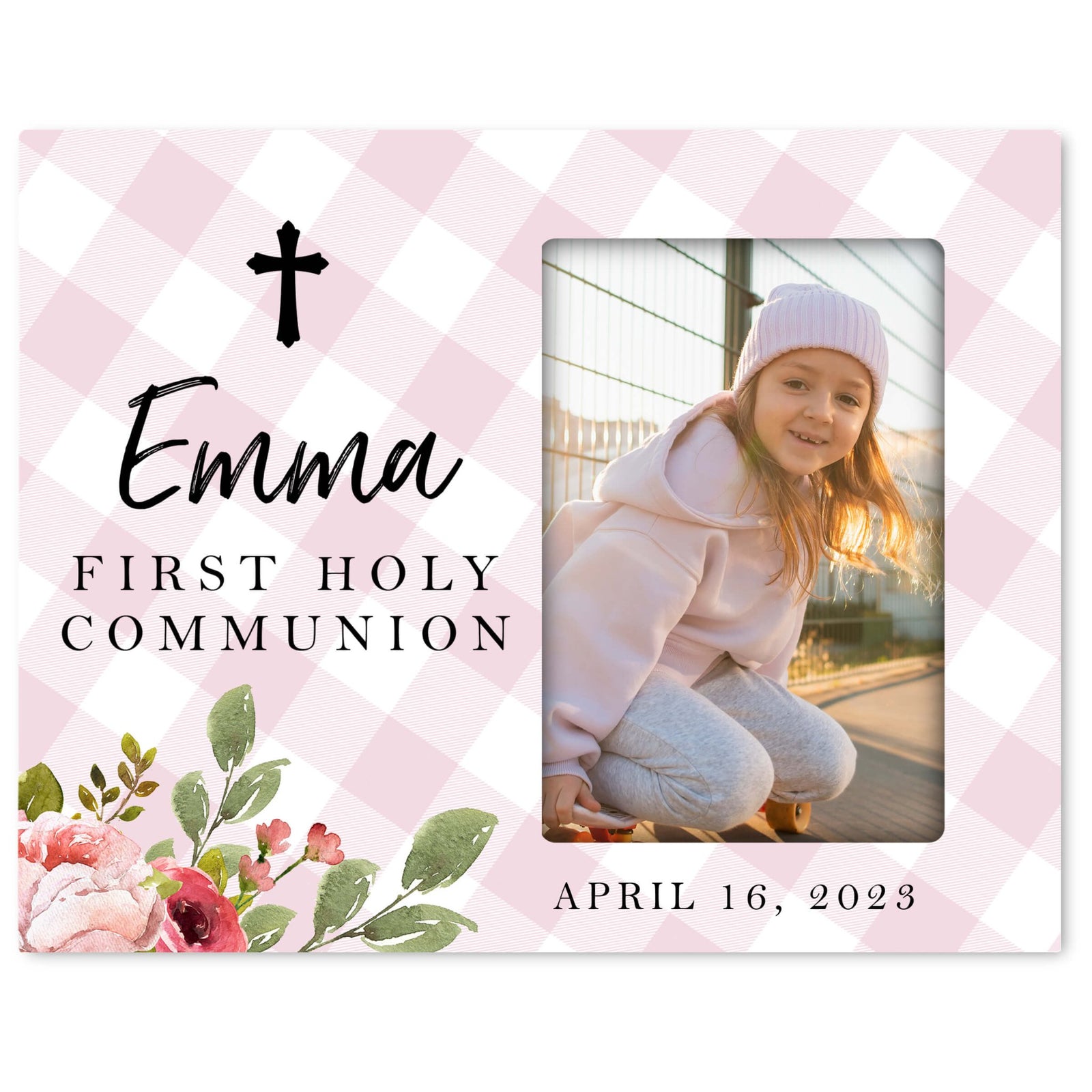 Personalized First Holy Communion Wooden Picture Frame - LifeSong Milestones
