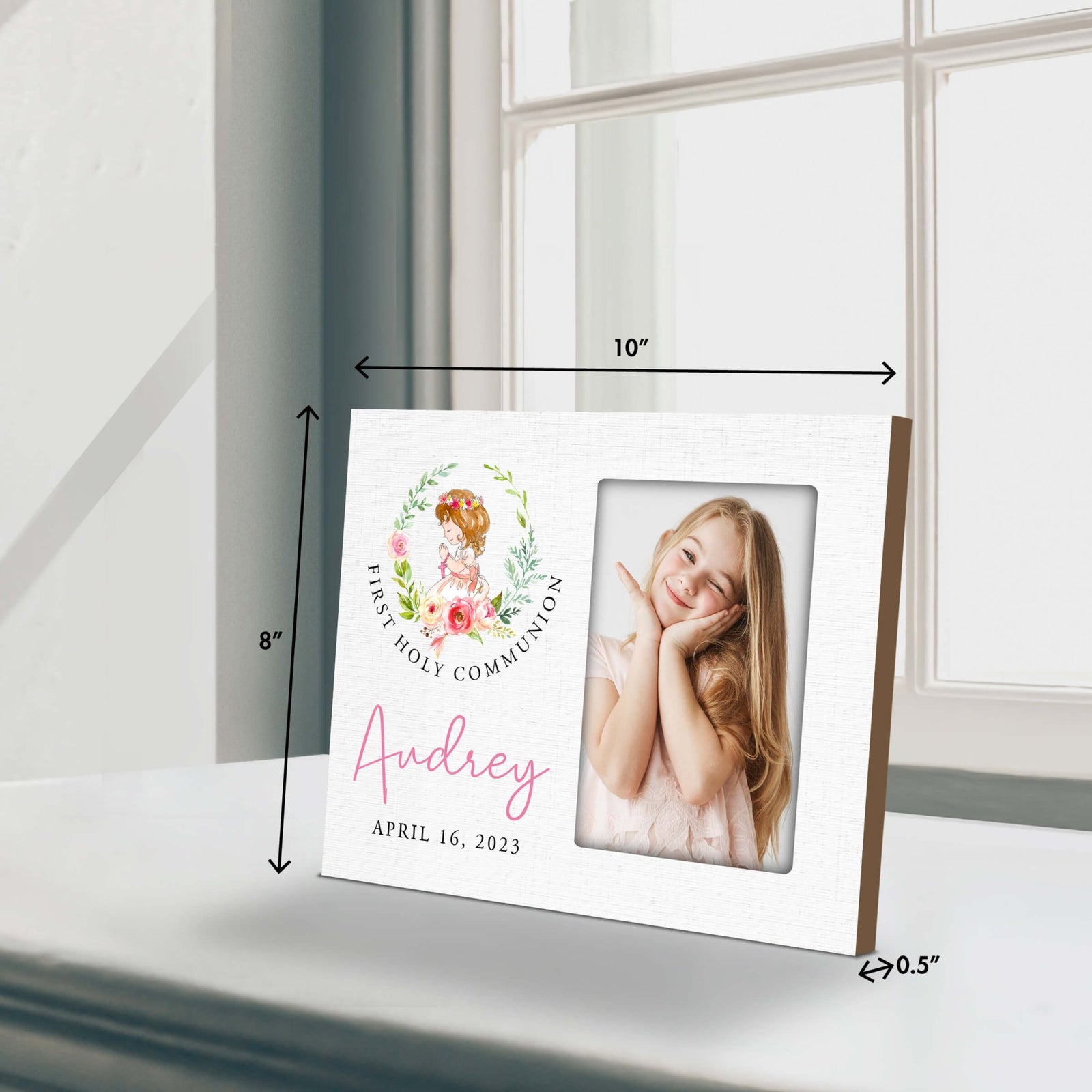 Personalized First Holy Communion Wooden Picture Frame - LifeSong Milestones