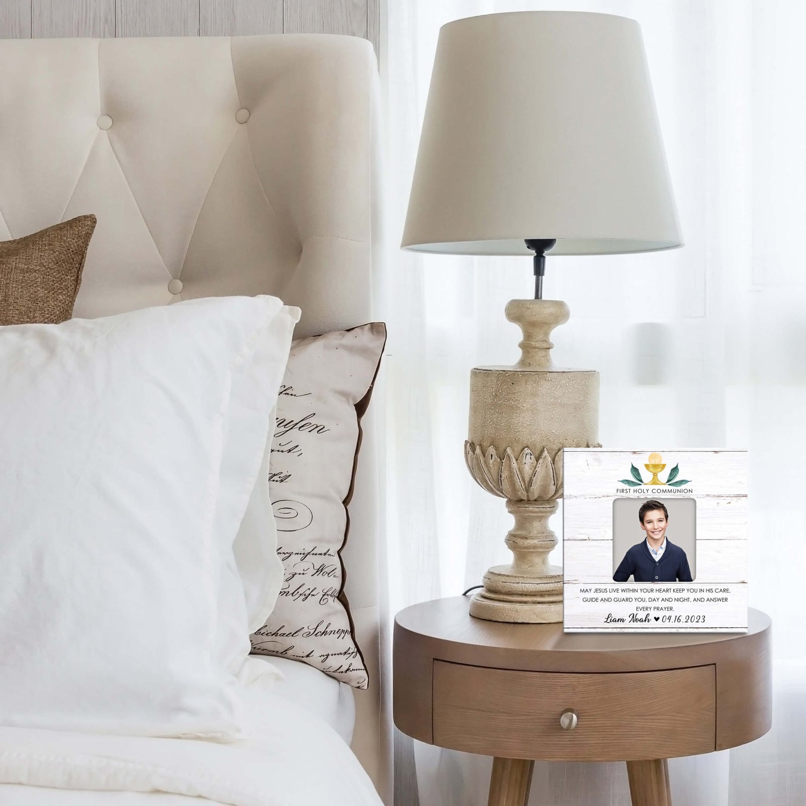 Personalized First Holy Communion Wooden Picture Frame - LifeSong Milestones