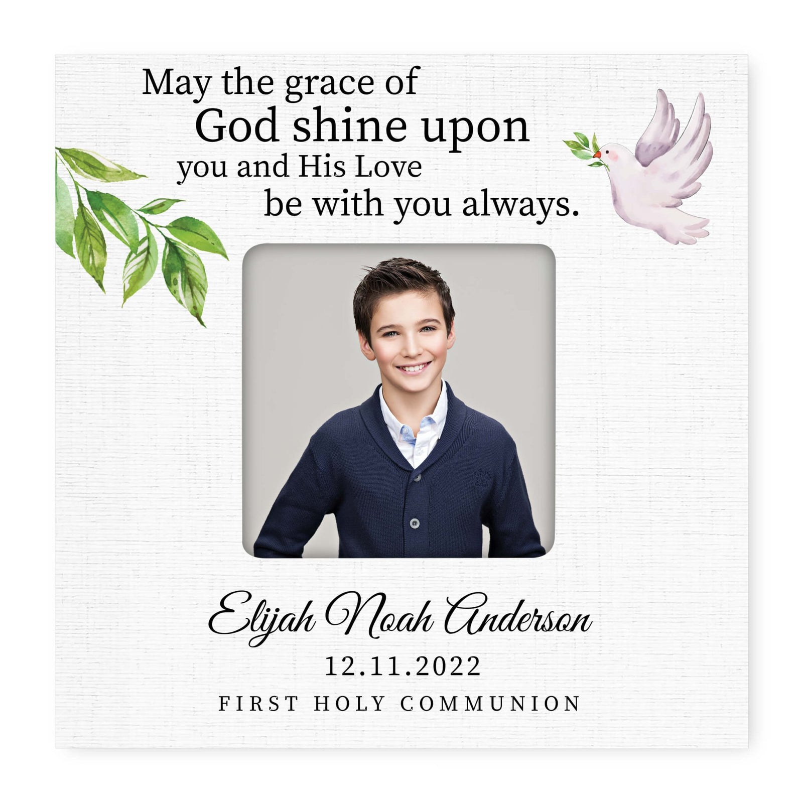 Personalized First Holy Communion Wooden Picture Frame - LifeSong Milestones