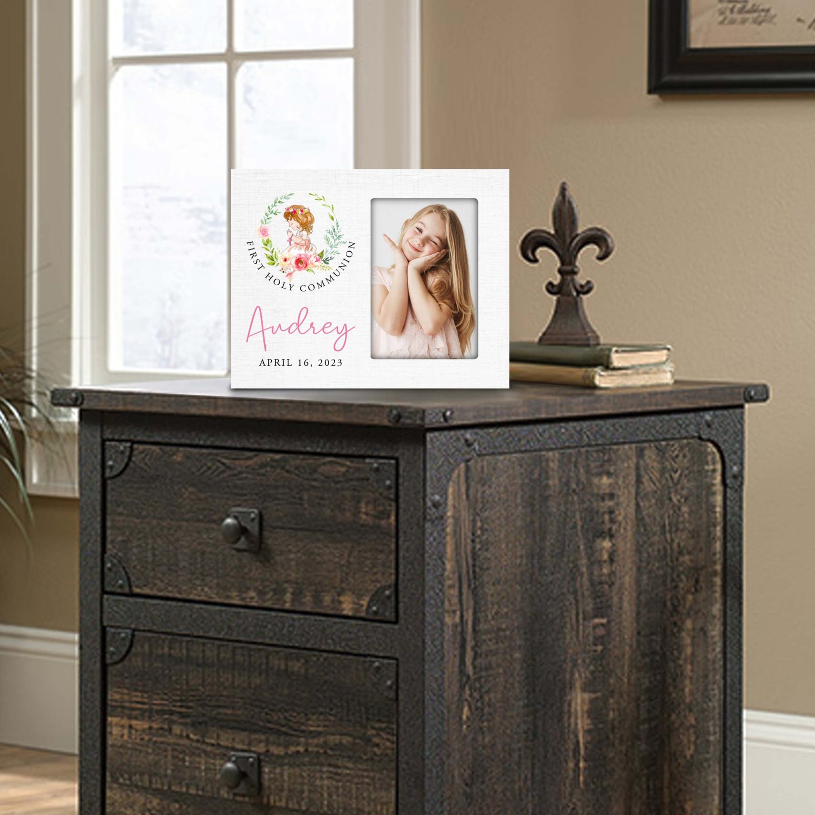 Personalized First Holy Communion Wooden Picture Frame - LifeSong Milestones