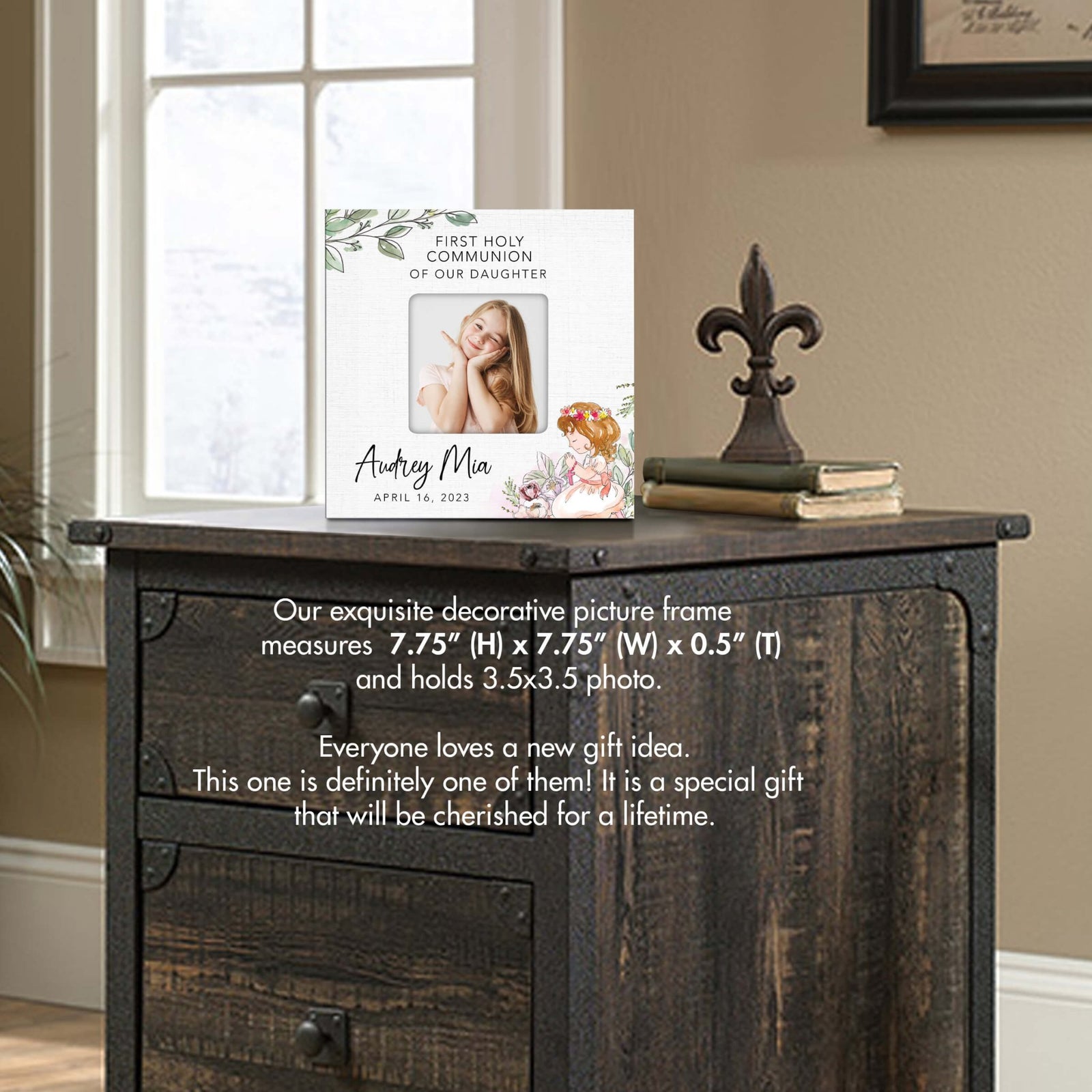 Personalized First Holy Communion Wooden Picture Frame - LifeSong Milestones