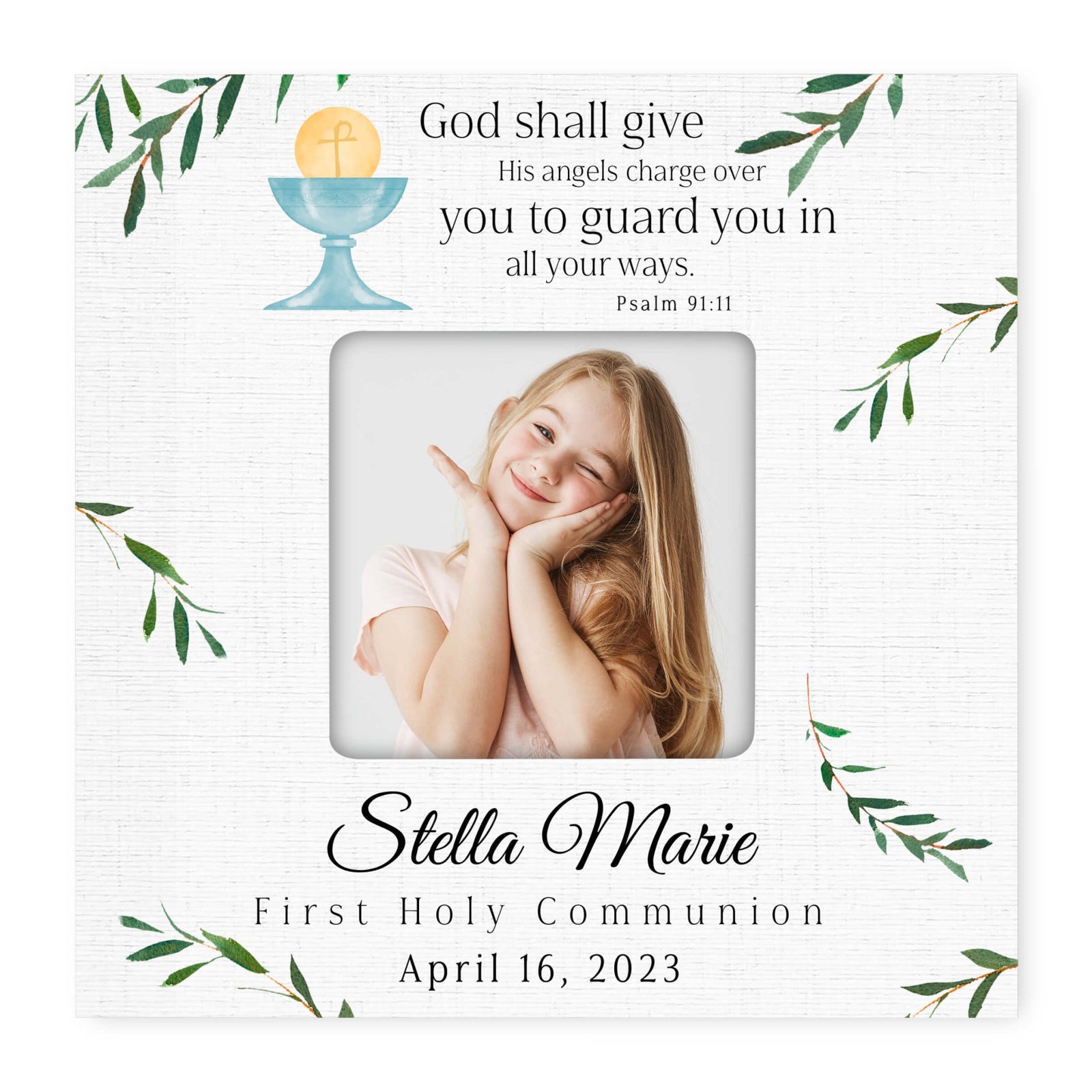 Personalized First Holy Communion Wooden Picture Frame - LifeSong Milestones