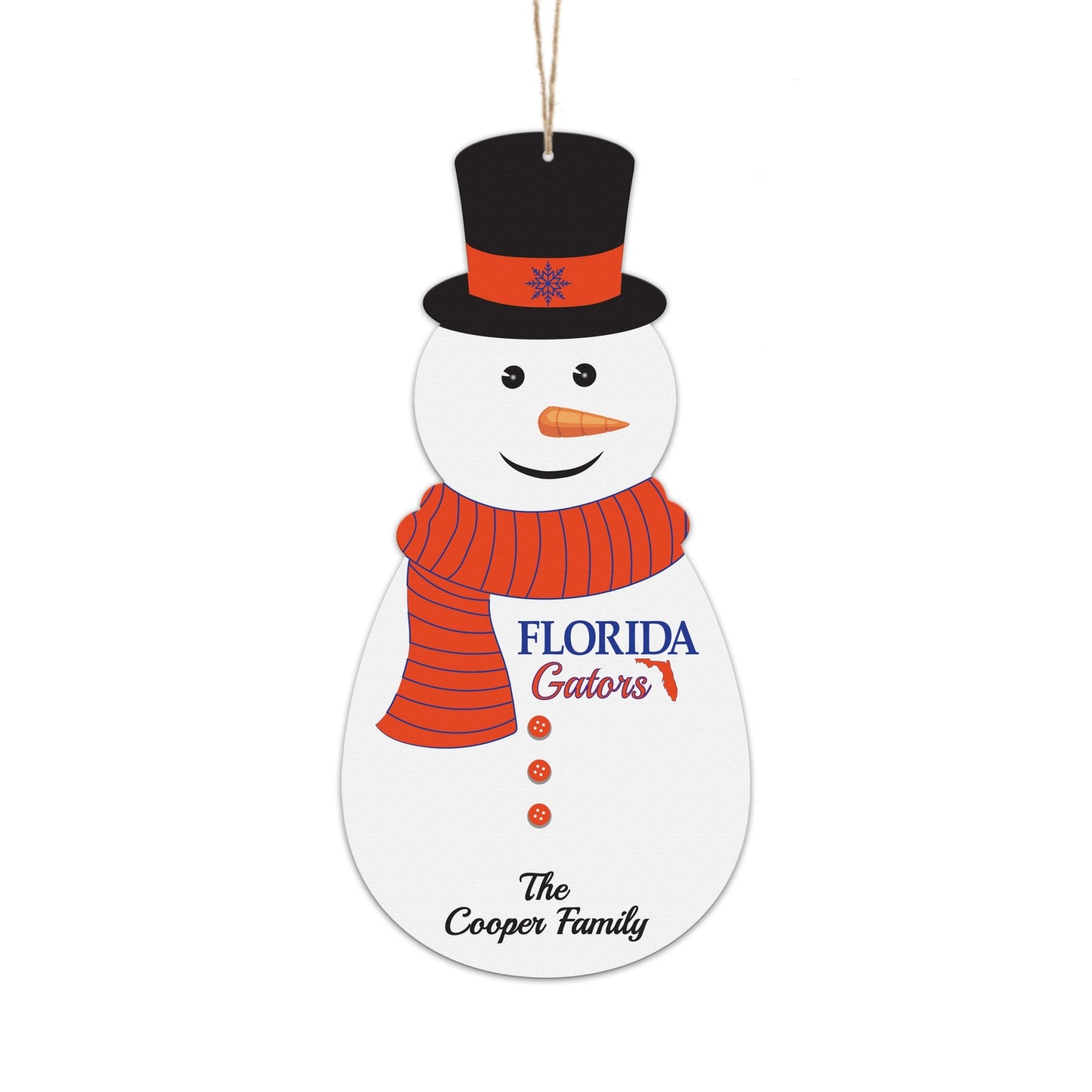 Personalized Florida Snowman Ornament Gift - LifeSong Milestones