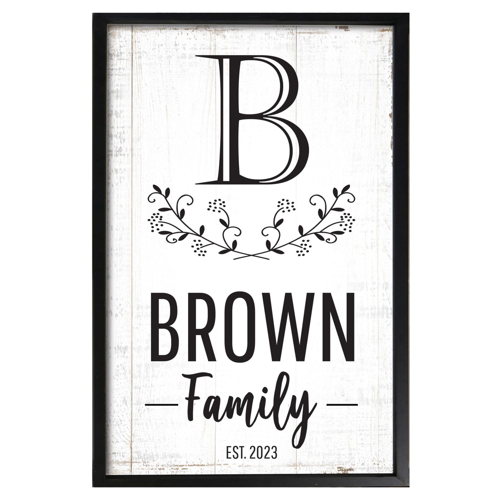 Personalized Framed Shadow Box for Family Home Décor - Brown Family - LifeSong Milestones