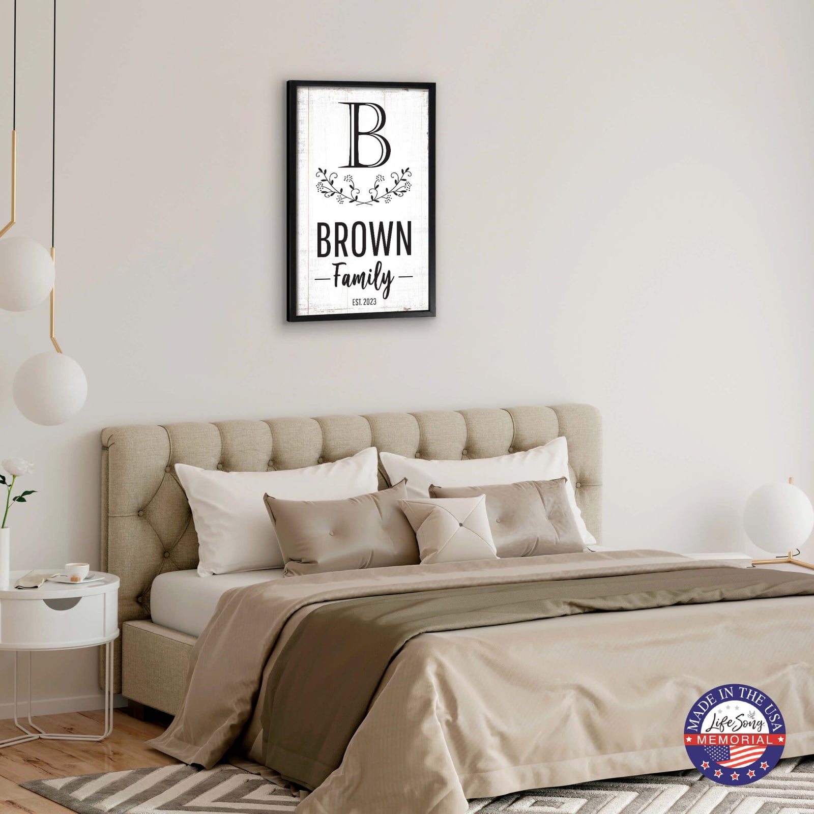 Personalized Framed Shadow Box for Family Home Décor - Brown Family - LifeSong Milestones