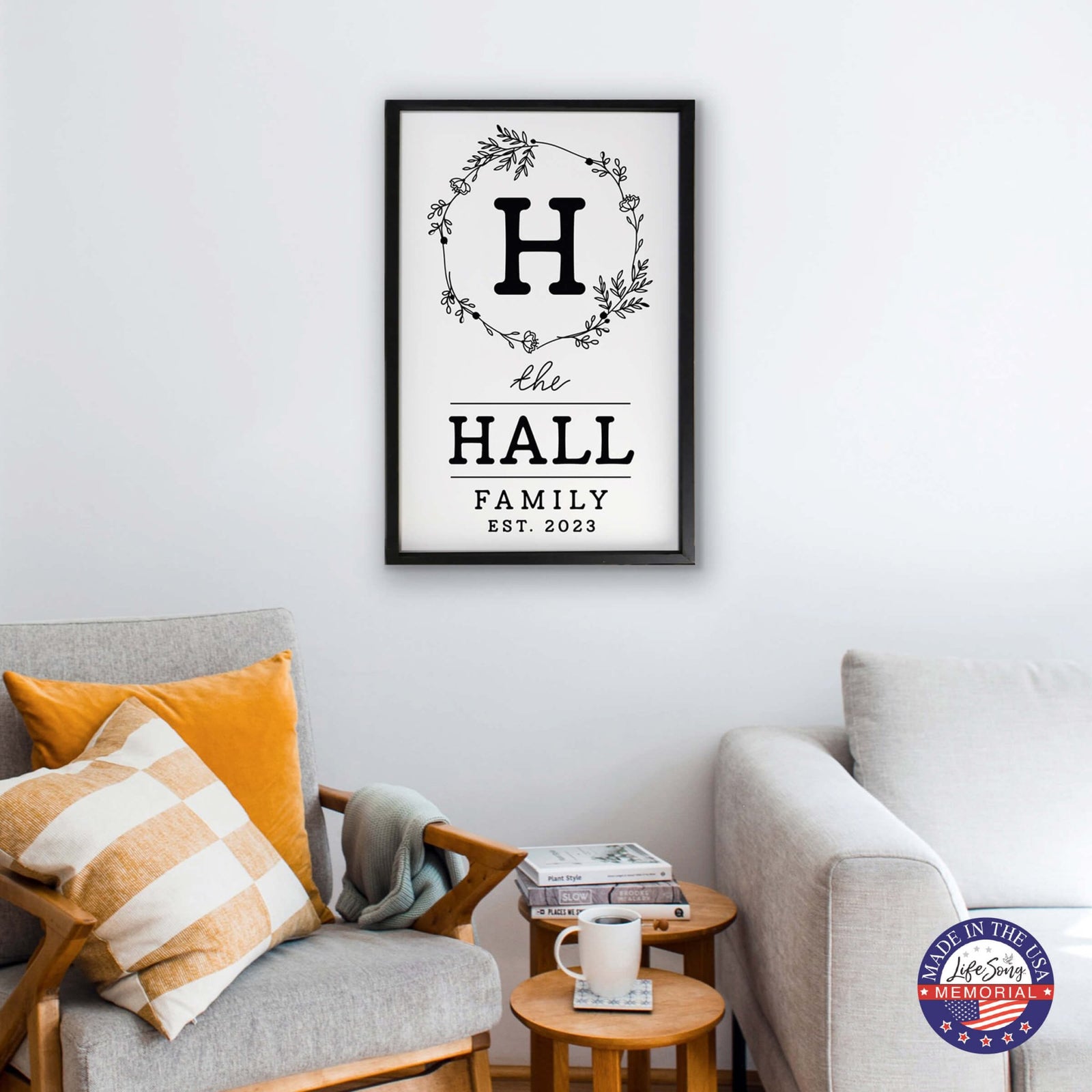 Personalized Framed Shadow Box for Family Home Décor - The Hall Family - LifeSong Milestones