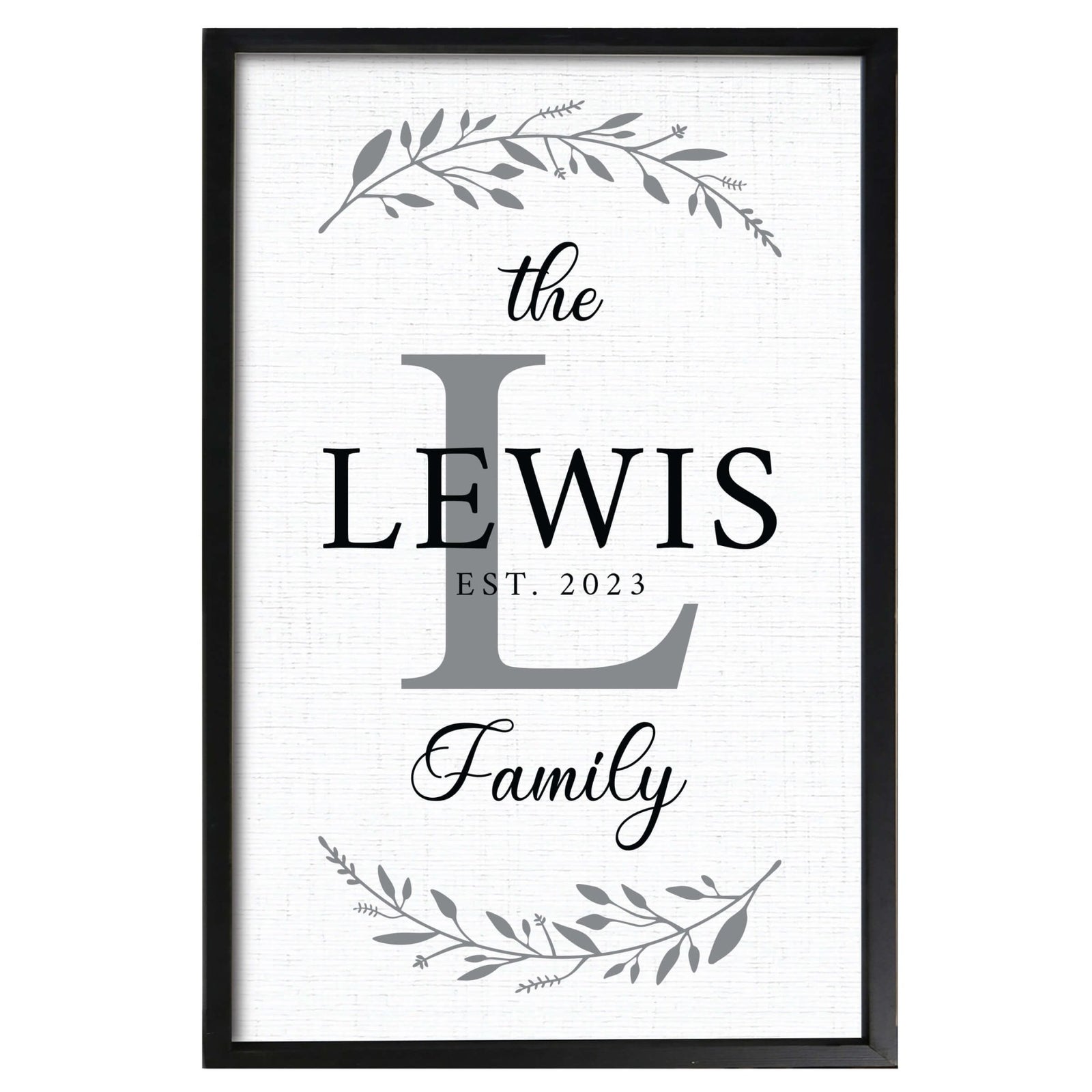 Personalized Framed Shadow Box for Family Home Décor - The Lewis Family - LifeSong Milestones