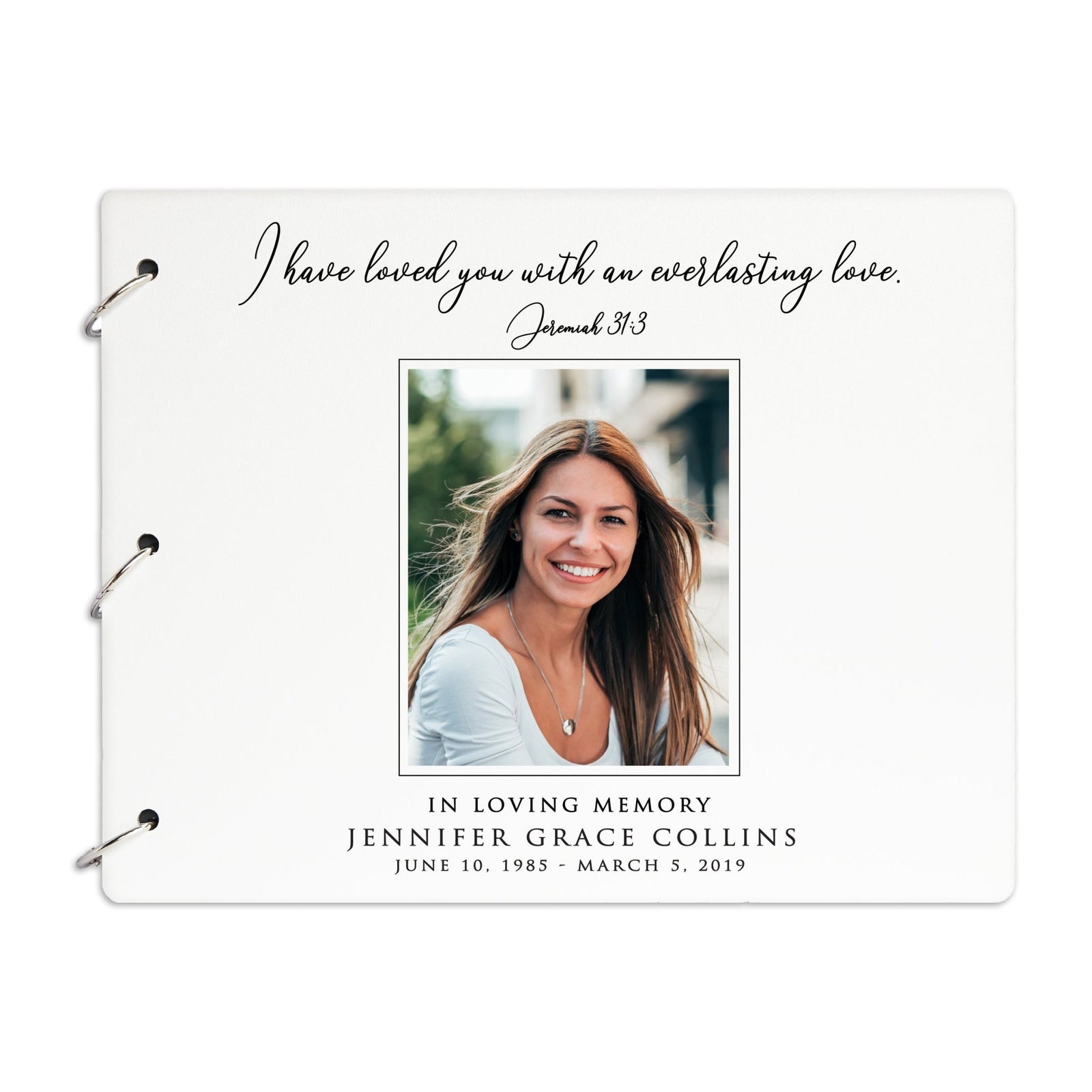 Personalized Funeral Service Guest Book 8.5x11 I Have Loved You (center portrait) - LifeSong Milestones