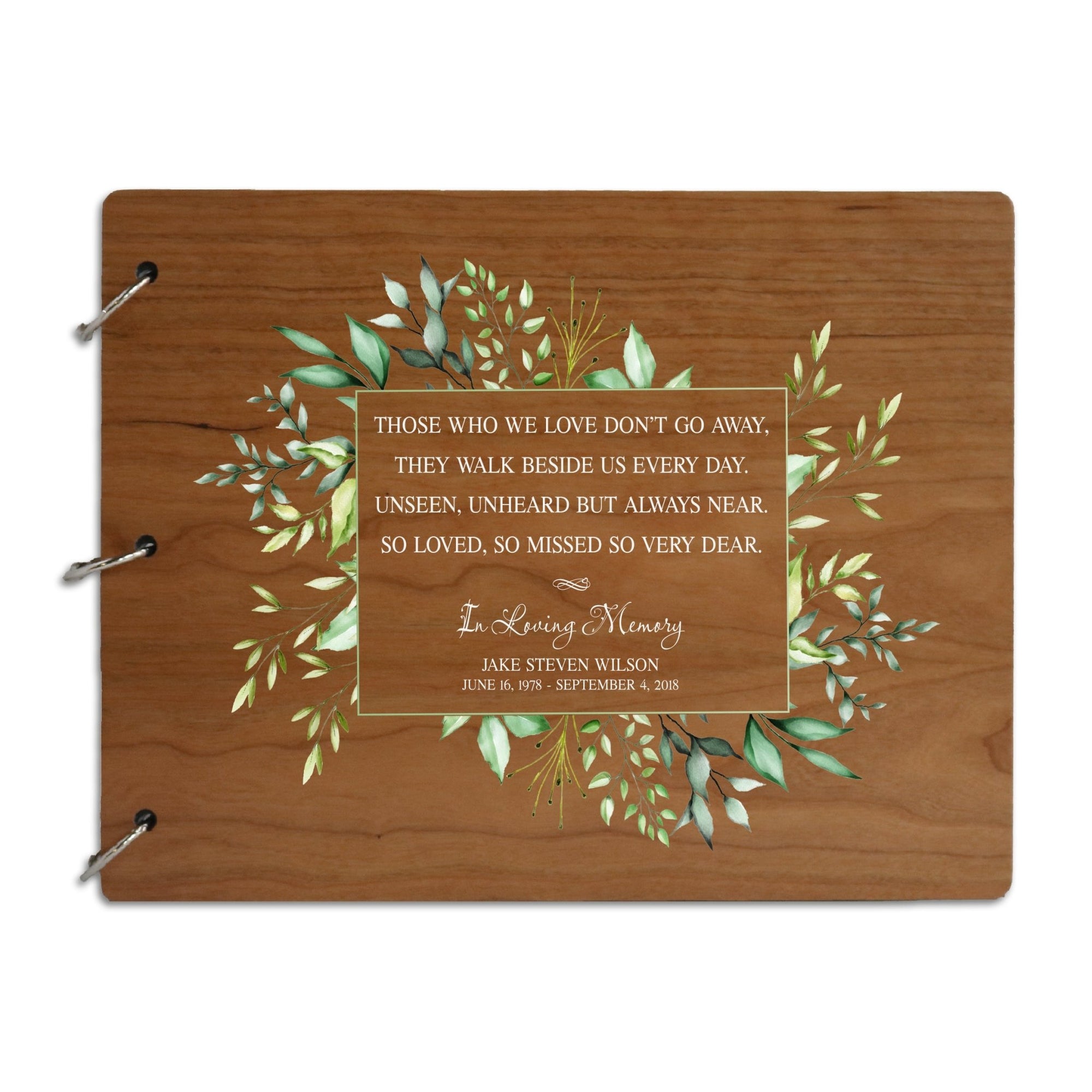 Personalized Funeral Service Guest Book 8.5x11 Those Who We Love - LifeSong Milestones