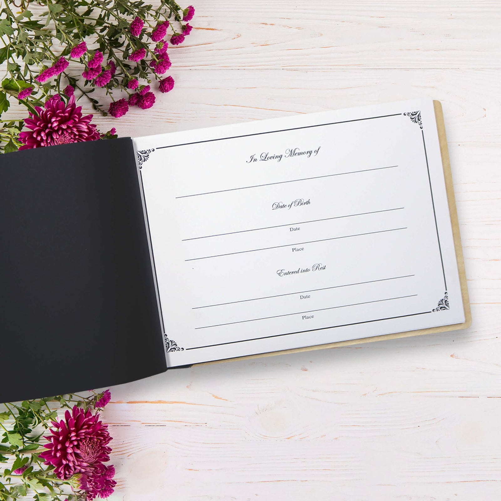 Personalized Funeral Wooden Guestbook for Memorial Service - I Thought of You Today - LifeSong Milestones