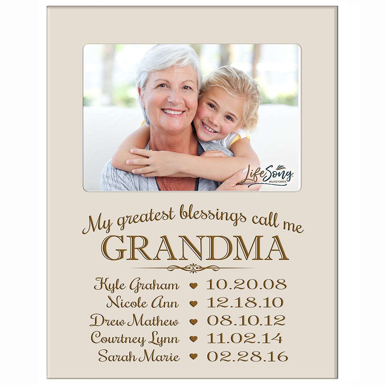 Personalized Gift for Grandma Picture Frame - Grandma - LifeSong Milestones