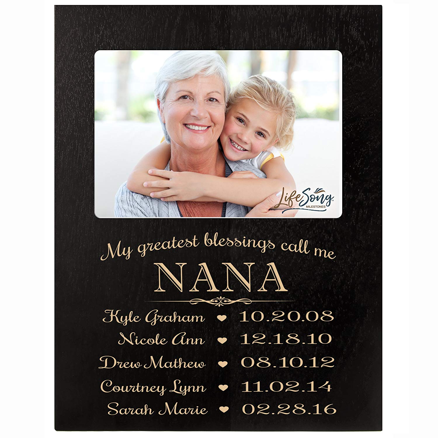 Personalized Gift For Nana Picture Frame - Nana - LifeSong Milestones