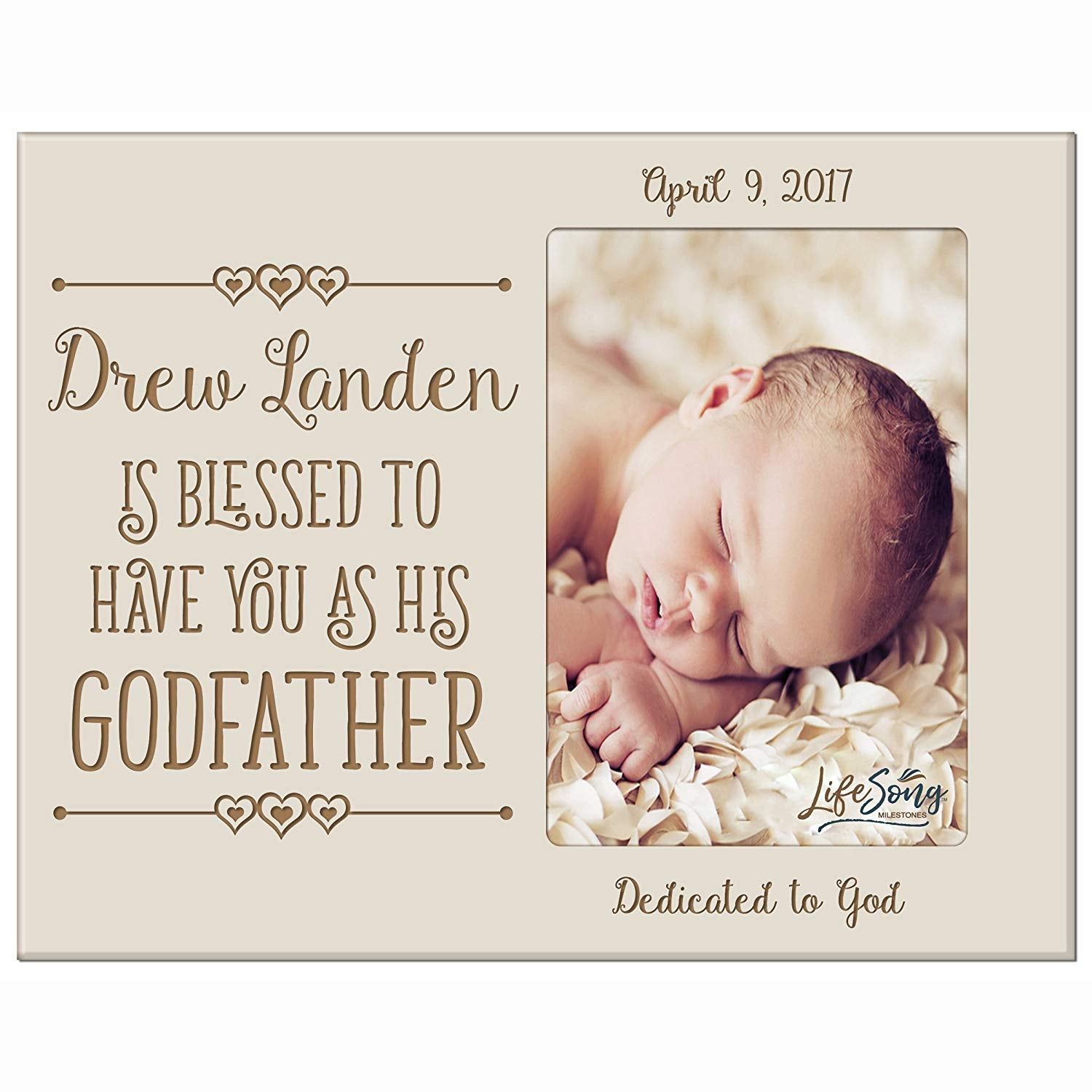 Personalized Godfather Gift Photo Frame - Blessed To Have You - LifeSong Milestones