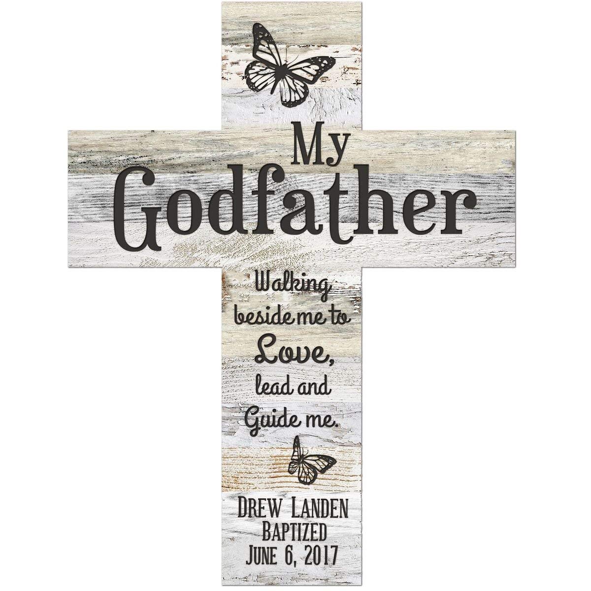 Personalized Godfather Pallet Wall Cross Gift - My Godfather - LifeSong Milestones