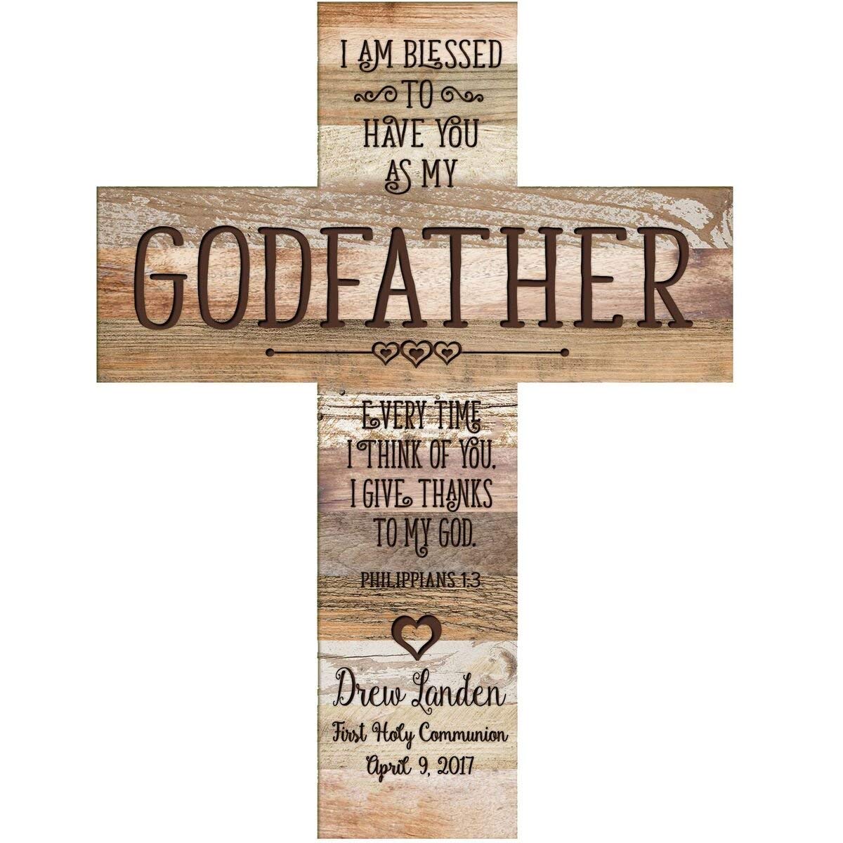 Personalized Godfather Pallet Wall Cross Gift - My Godfather - LifeSong Milestones