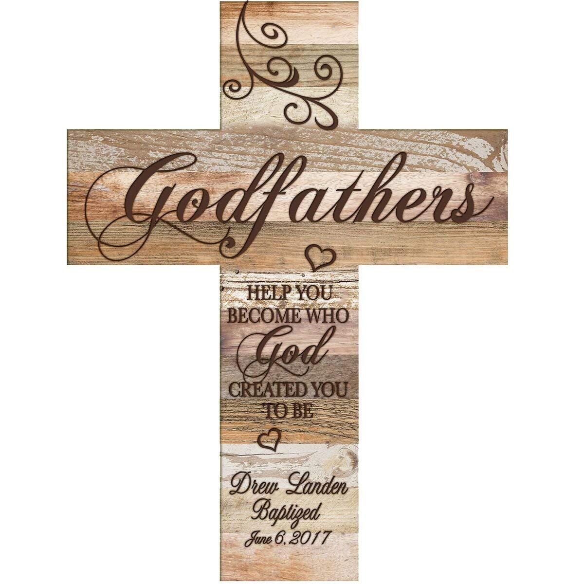 Personalized Godfather Pallet Wall Cross Gift - My Godfather - LifeSong Milestones