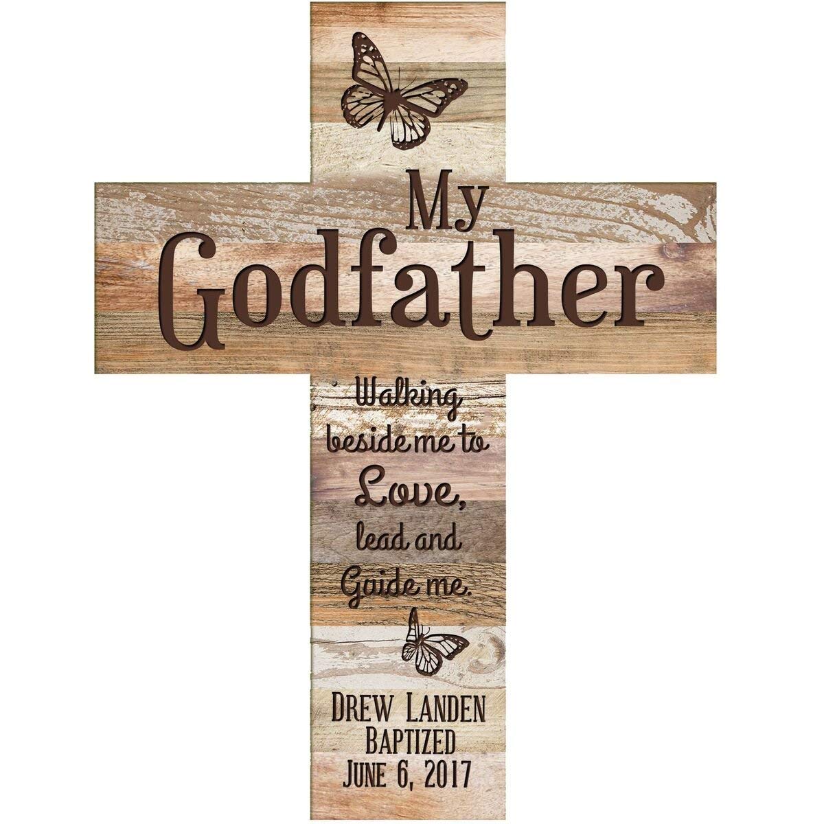 Personalized Godfather Pallet Wall Cross Gift - My Godfather - LifeSong Milestones