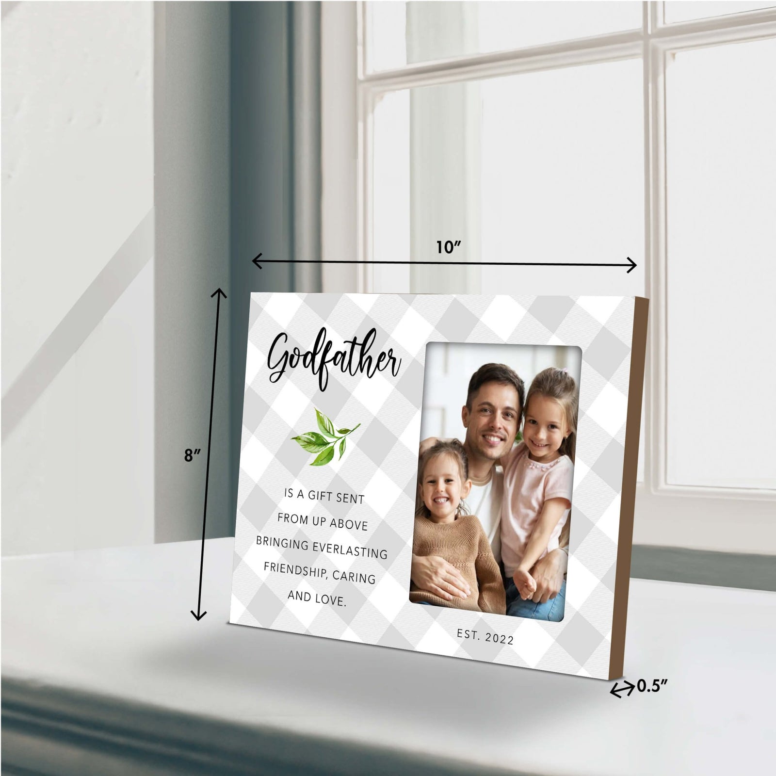Personalized Godfather Wooden Picture Frame - LifeSong Milestones