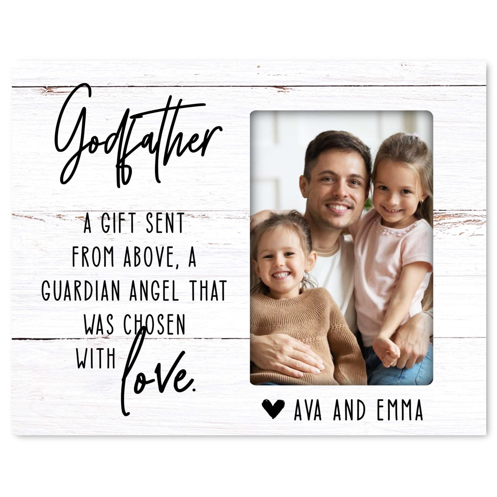 Personalized Godfather Wooden Picture Frame - LifeSong Milestones