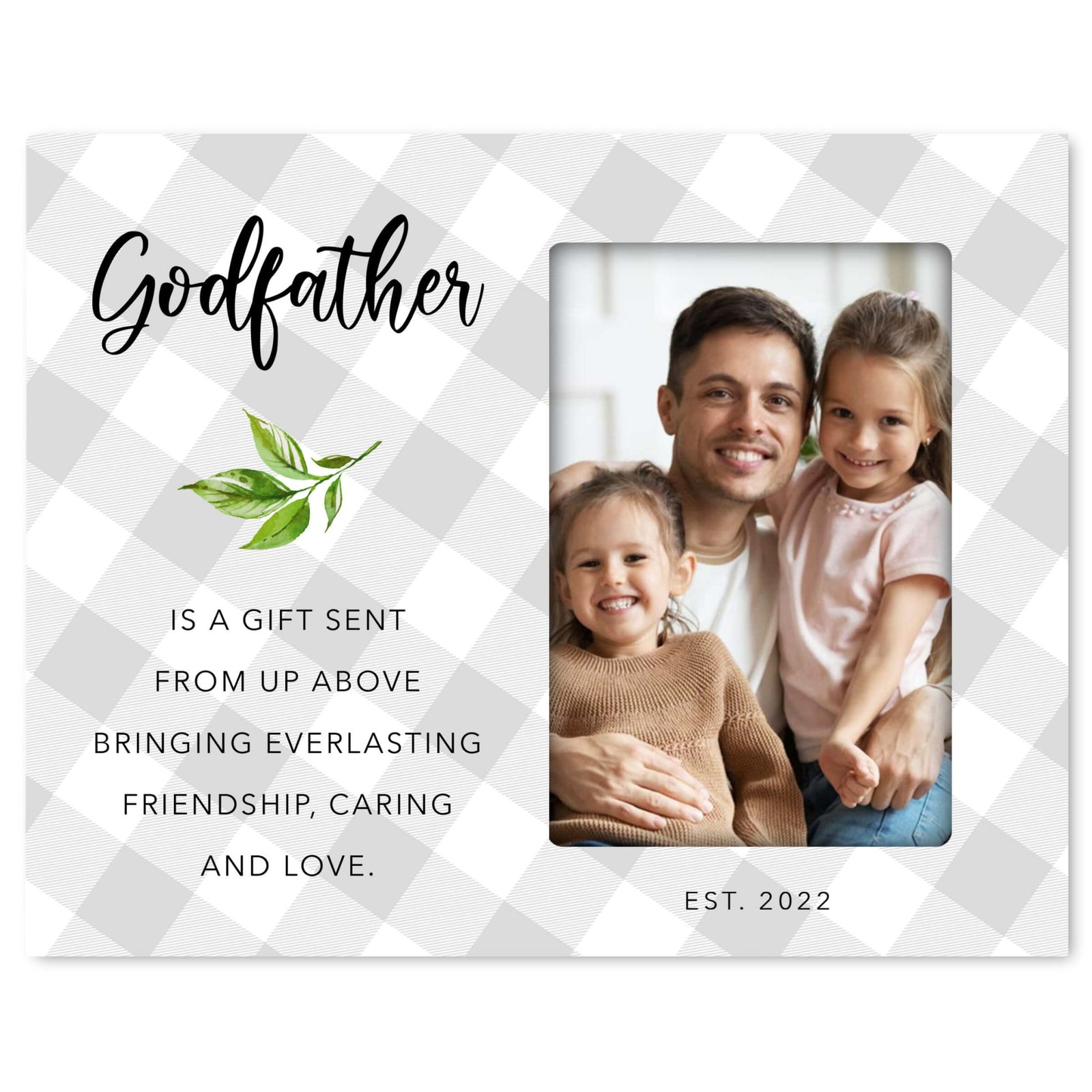Personalized Godfather Wooden Picture Frame - LifeSong Milestones