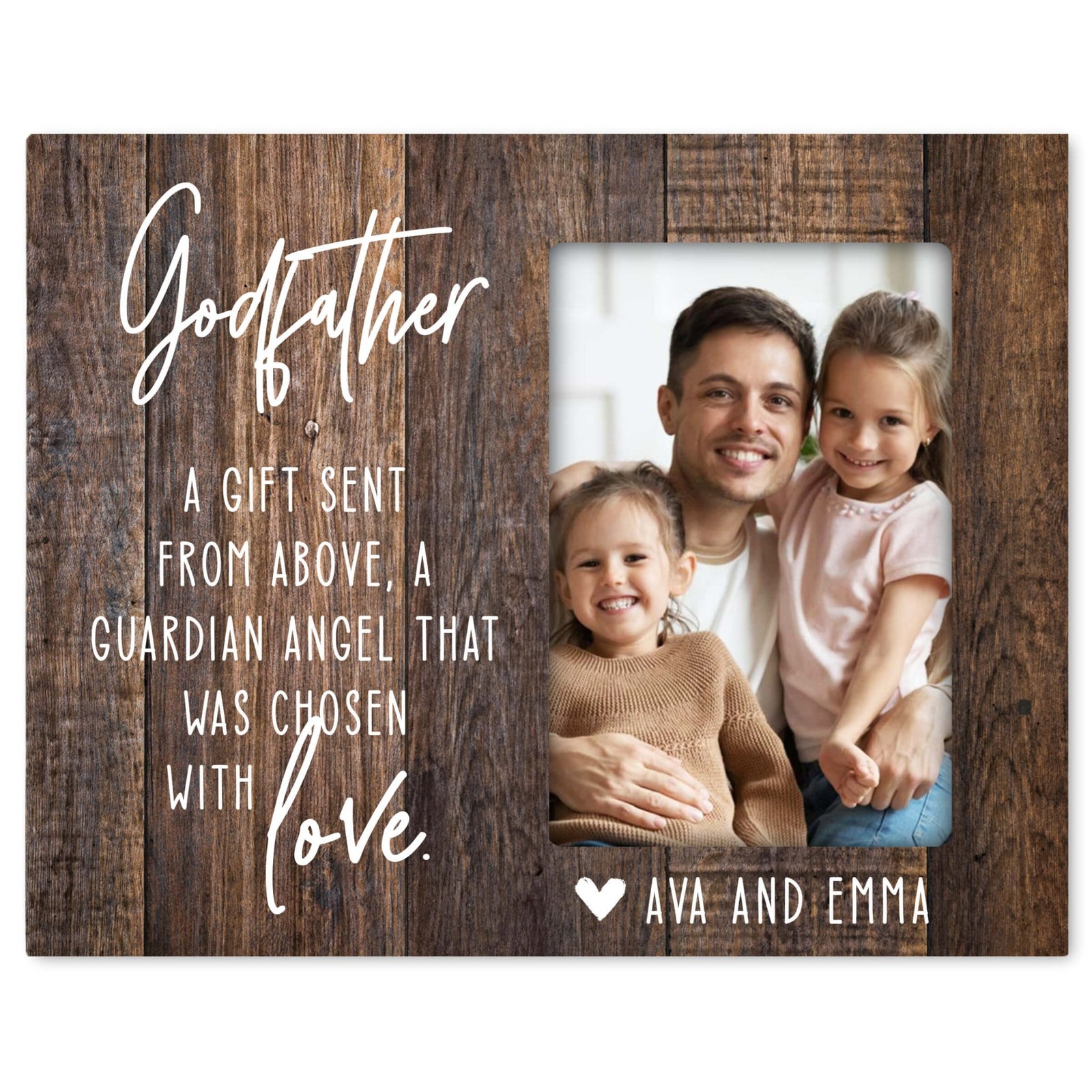 Personalized Godfather Wooden Picture Frame - LifeSong Milestones