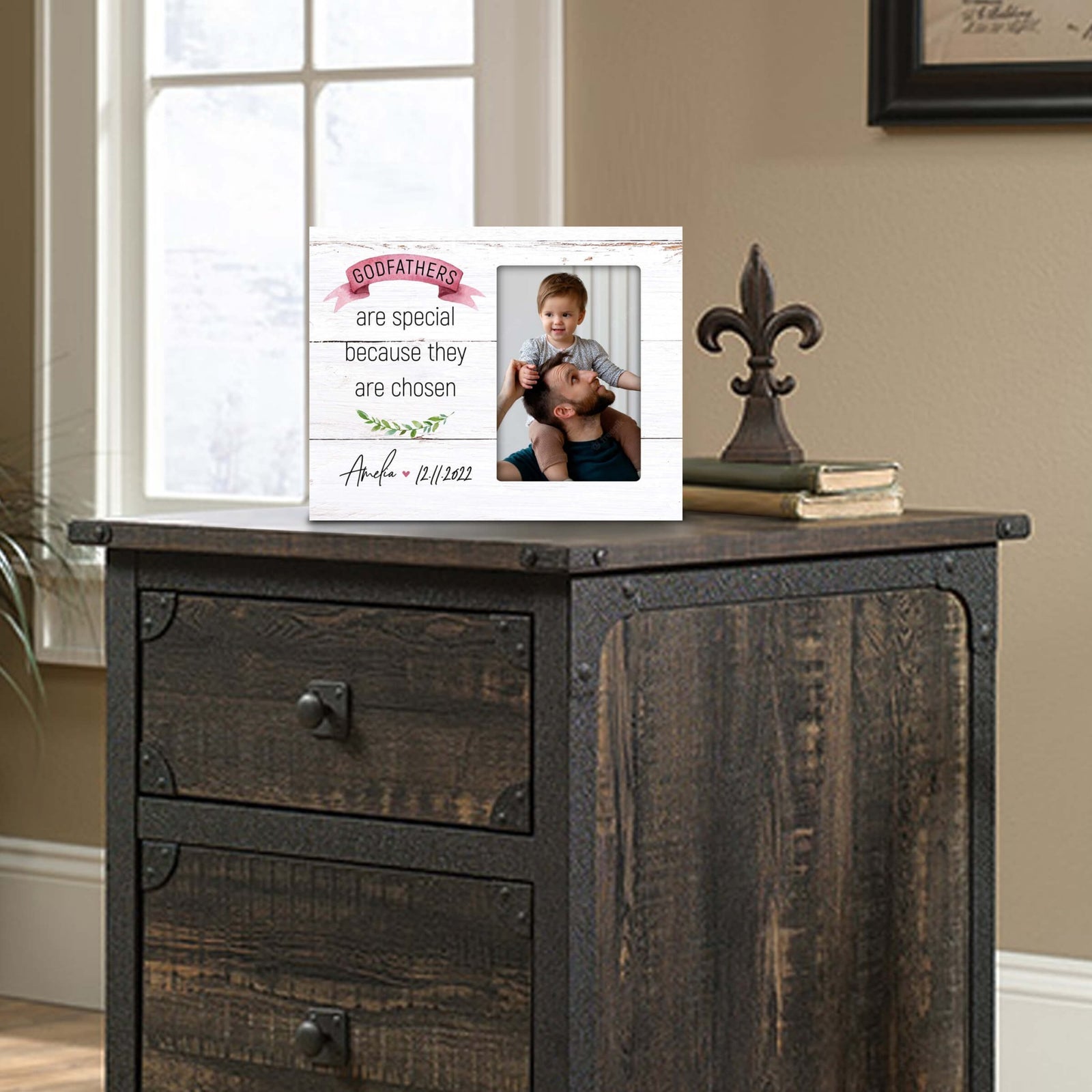 Personalized Godfather Wooden Picture Frame - LifeSong Milestones