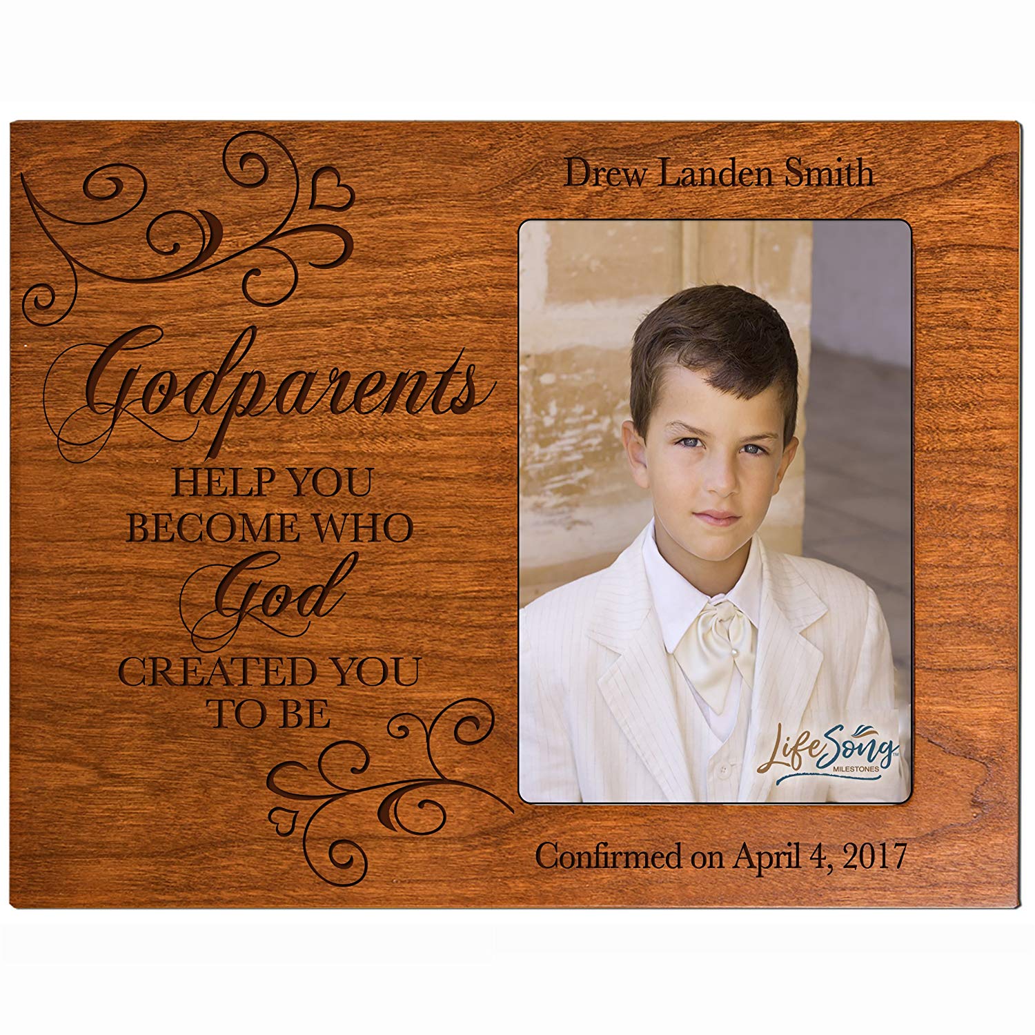 Personalized Godparents Gift Photo Frame - Help You Become - LifeSong Milestones