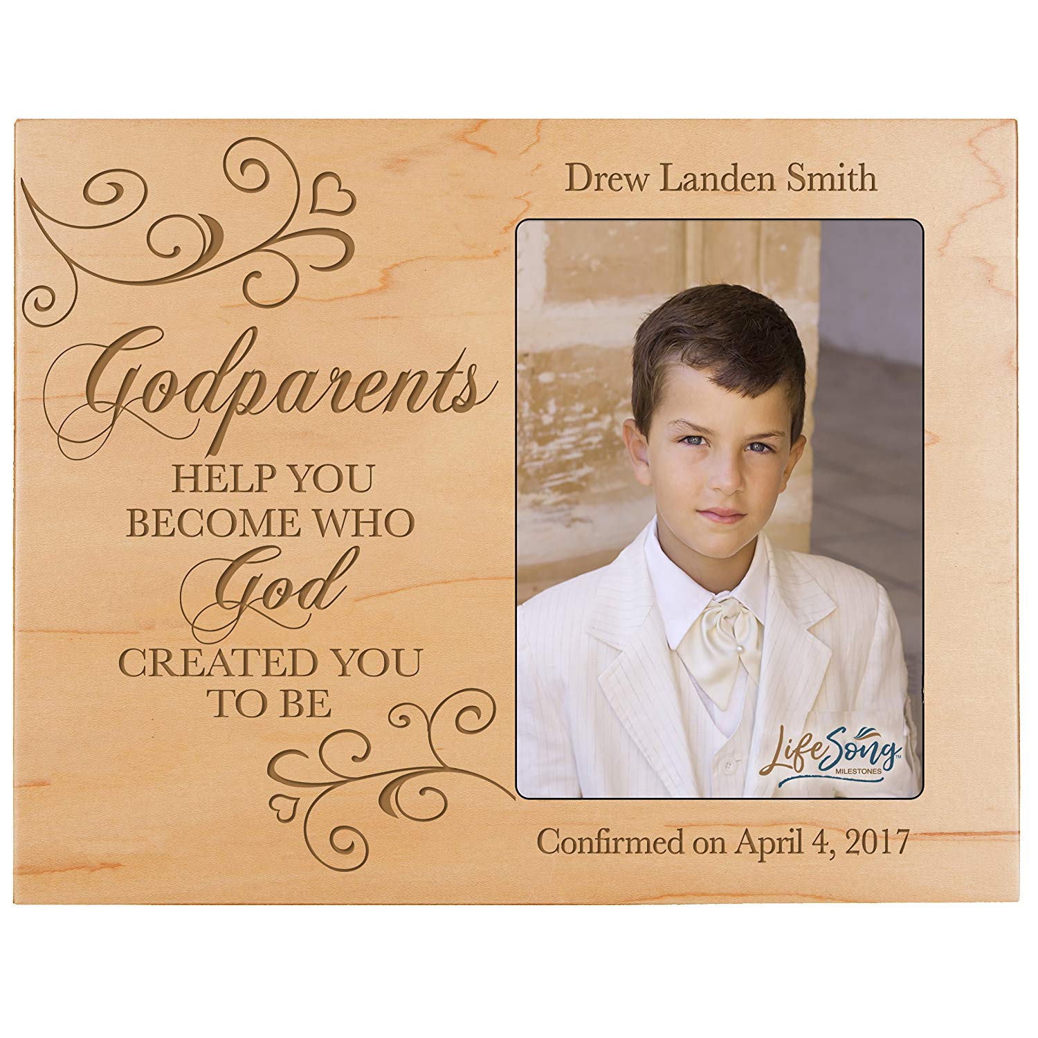 Personalized Godparents Gift Photo Frame - Help You Become - LifeSong Milestones