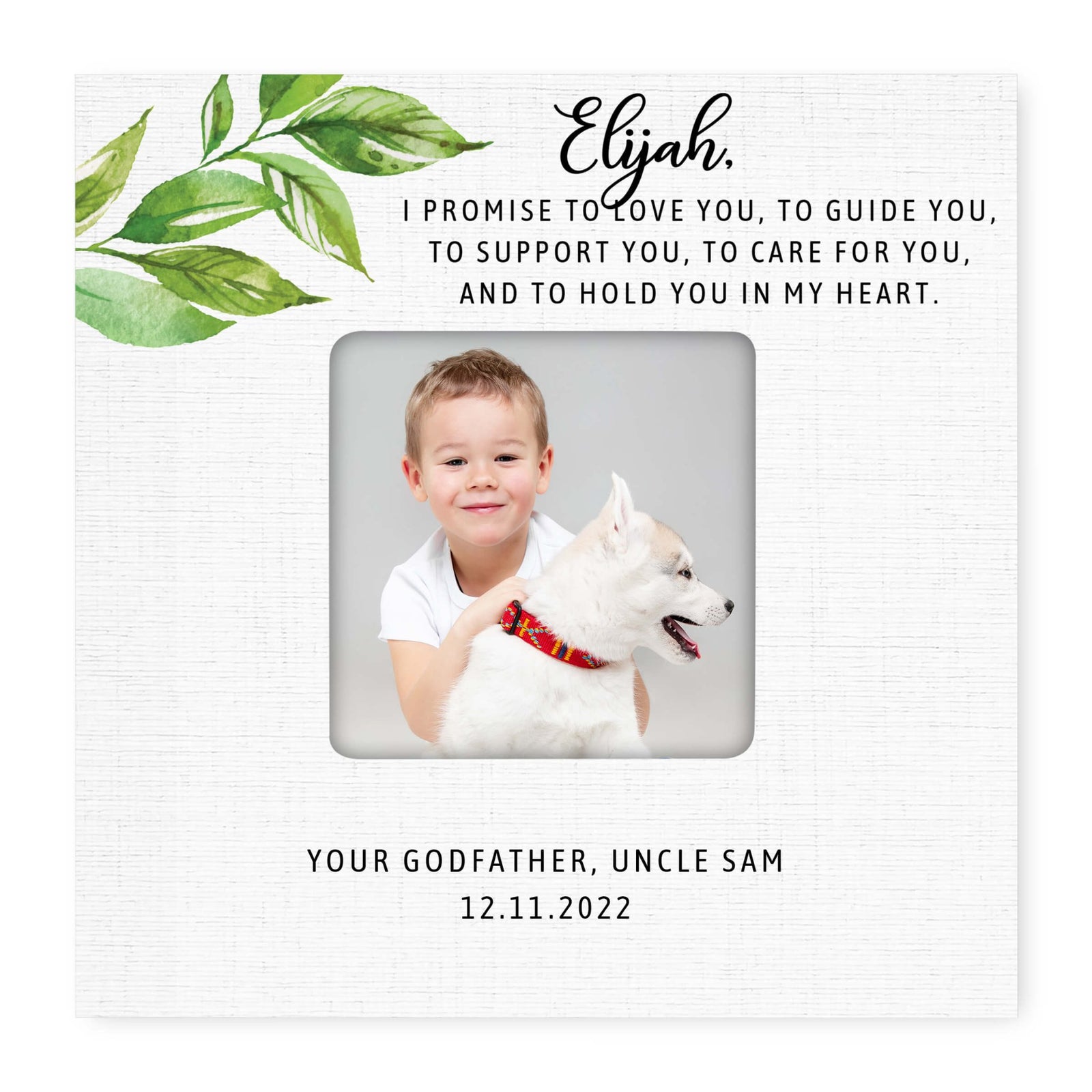 Personalized Godson Photo Frame - May God Bless You - LifeSong Milestones