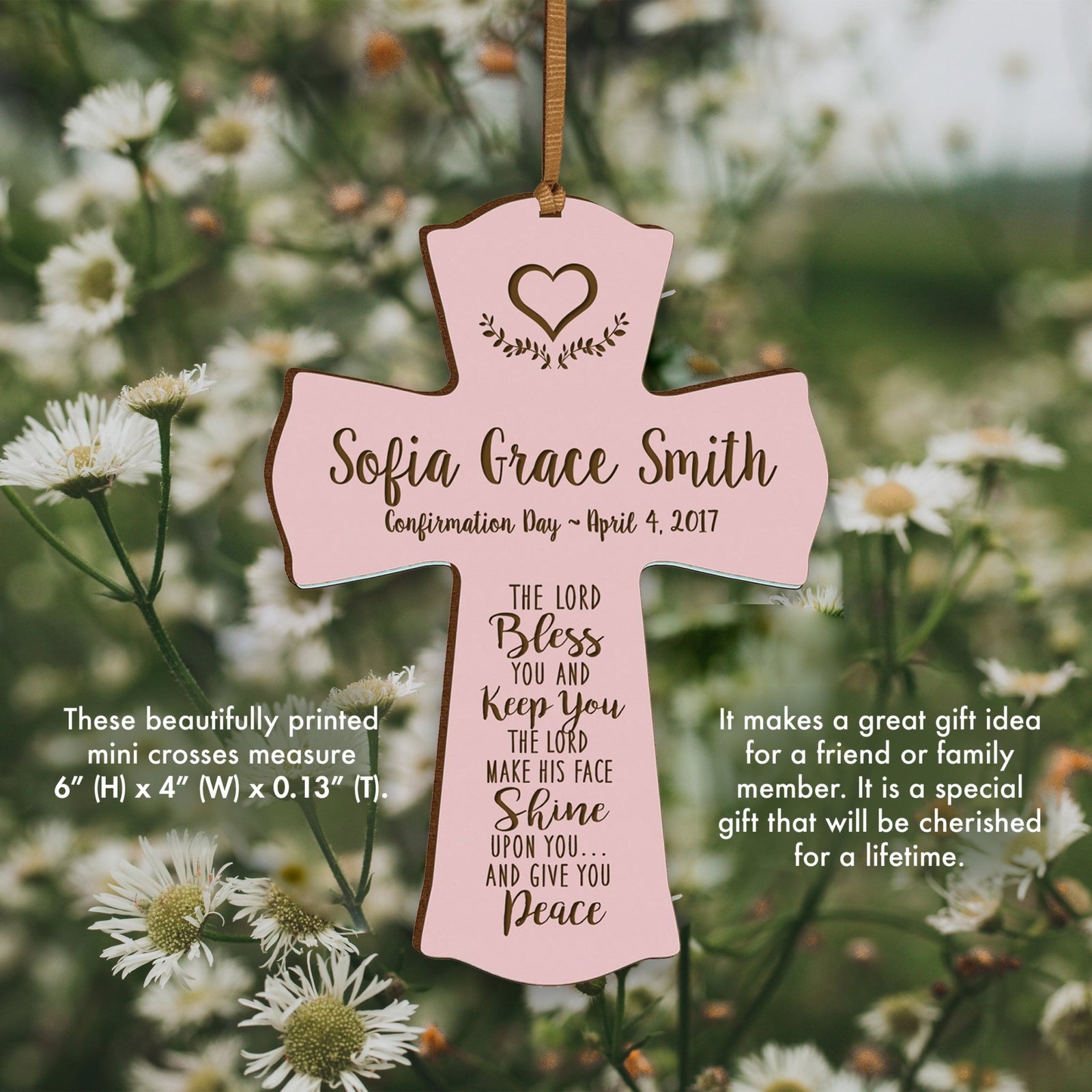Personalized Graduation Cross Ornament - The Lord Bless You - LifeSong Milestones
